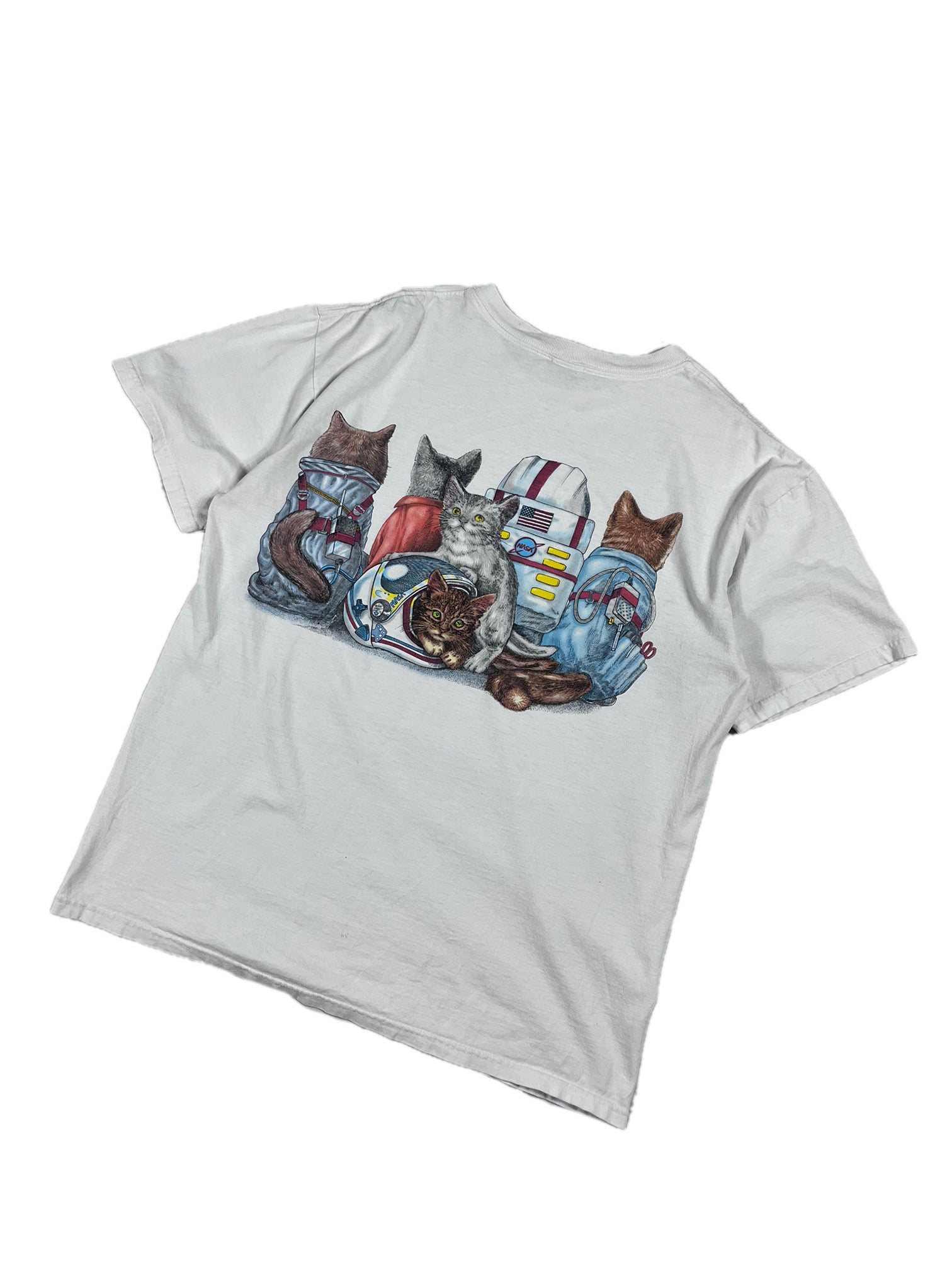 VINTAGE SPACE CAT TEE SIZE LARGE