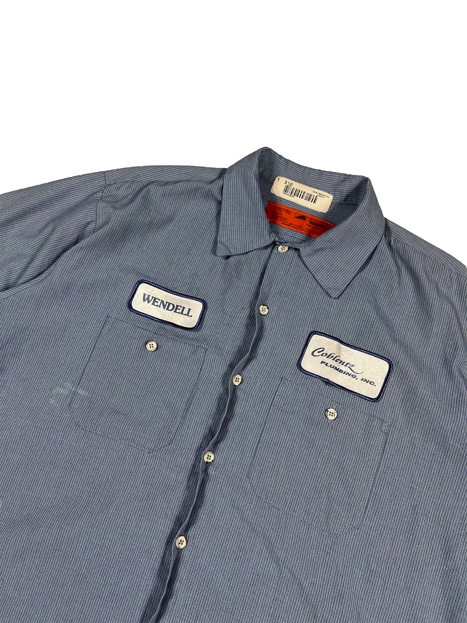 VINTAGE “WENDELL” REDKAP WORK SHIRT SIZE XL