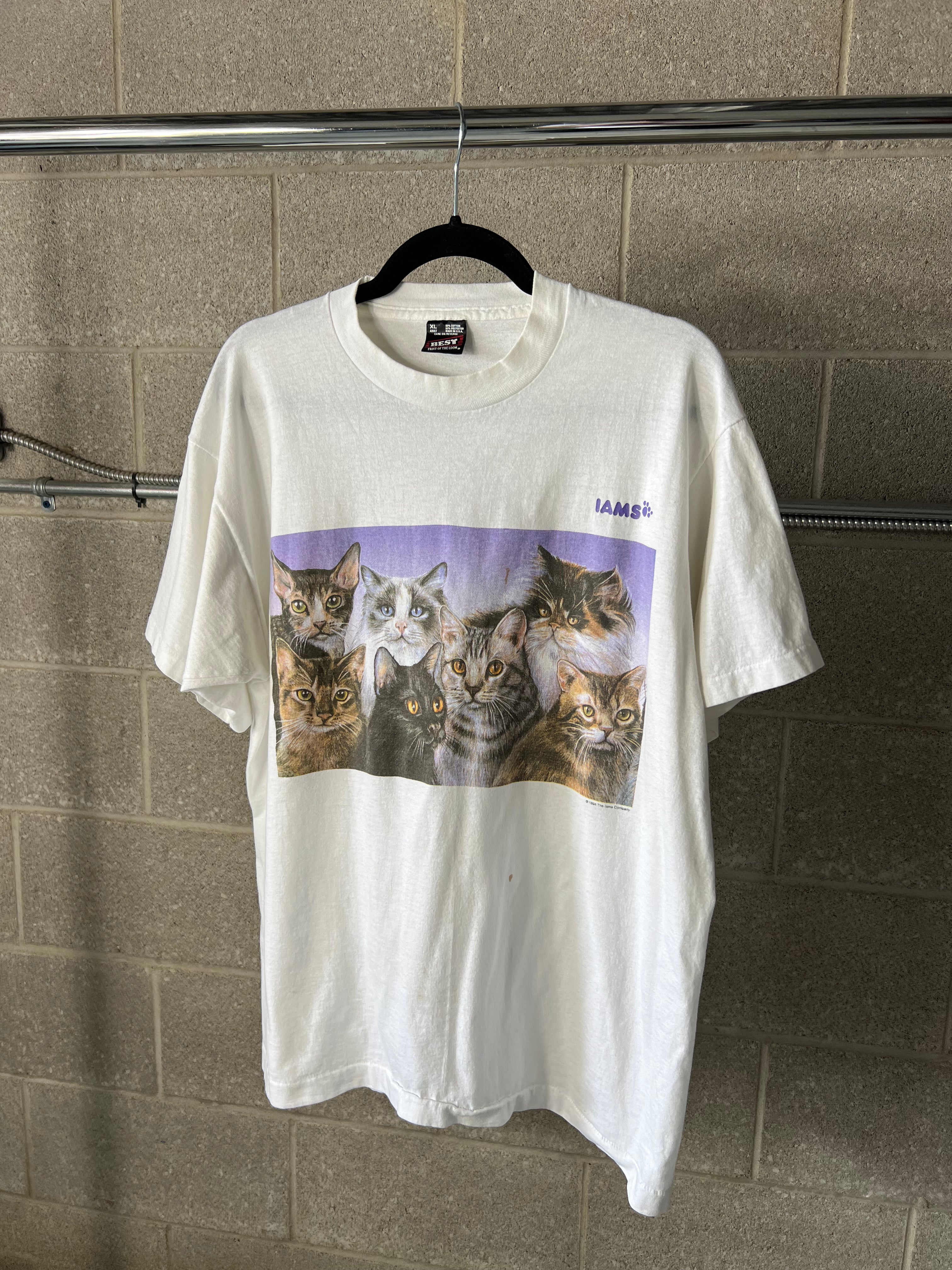 VINTAGE CAT T SHIRT - SIZE/L