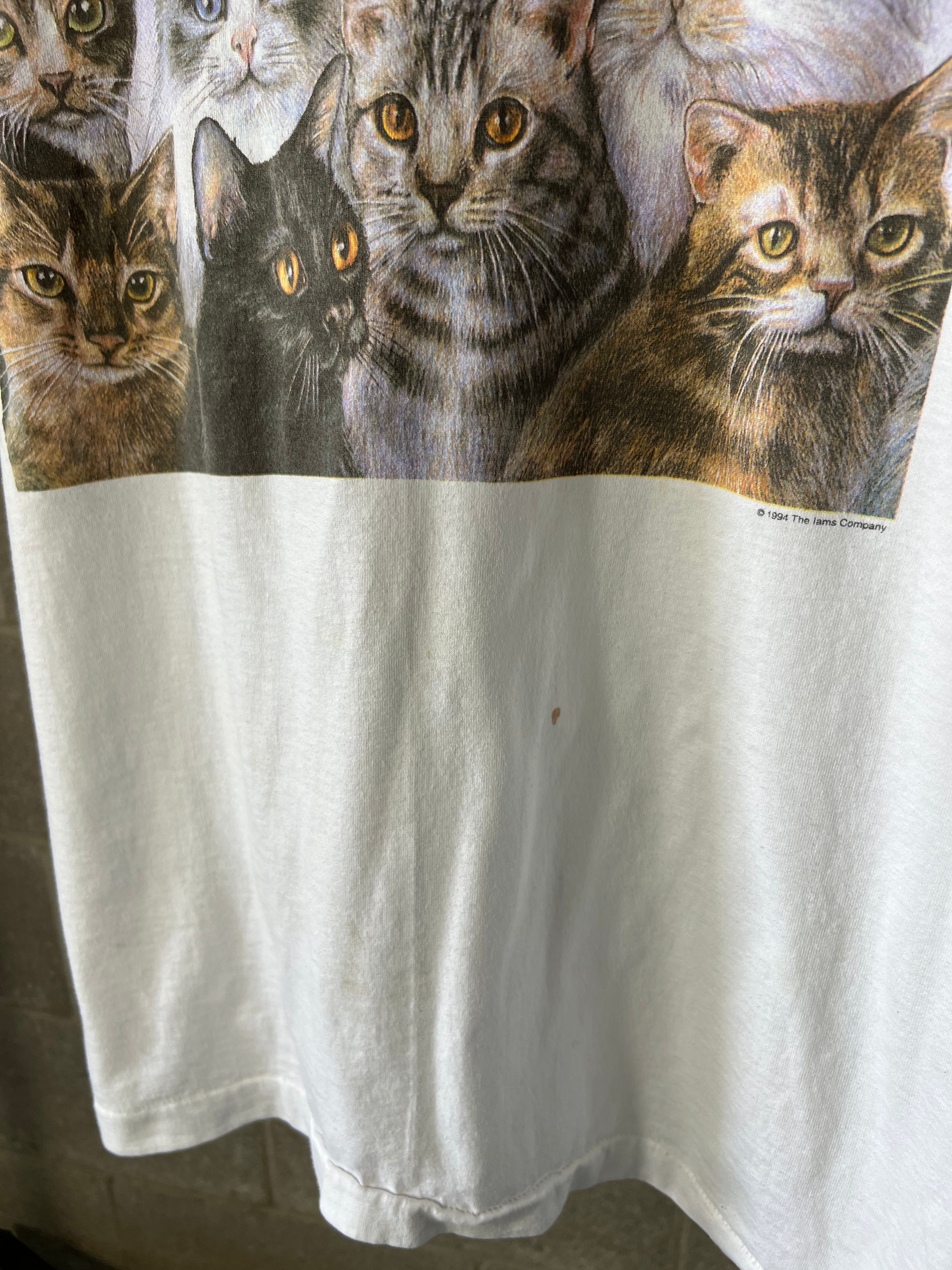 VINTAGE CAT T SHIRT - SIZE/L