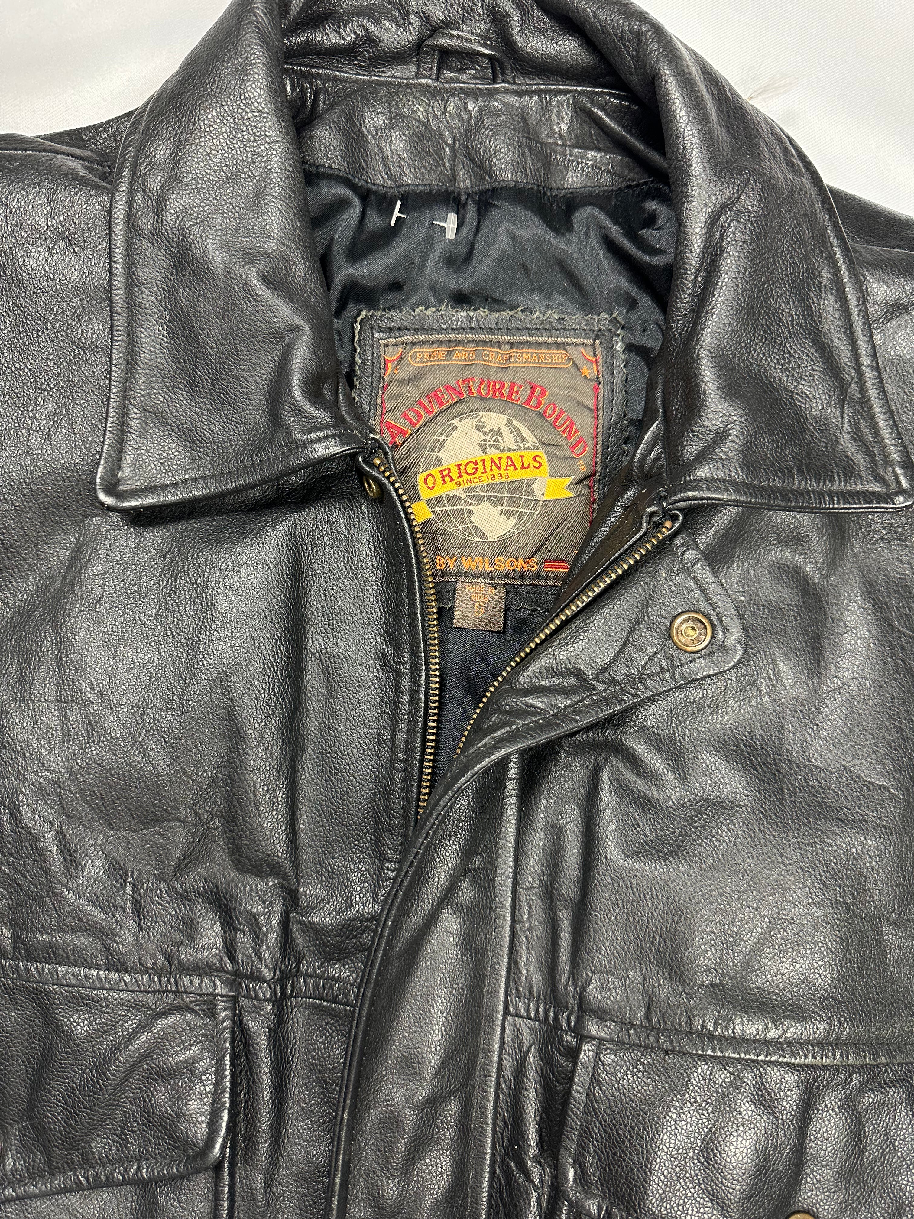 LEATHER BOMBER JACKET SIZE/S
