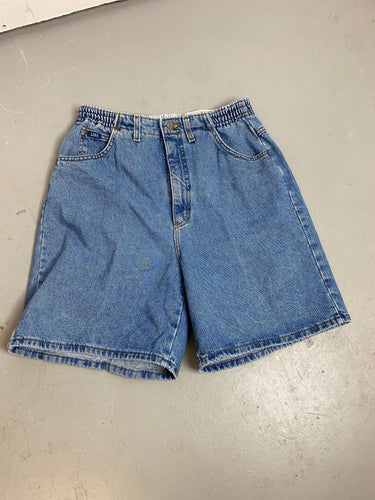 90s High Waisted Denim Lee Shorts - 29-31in