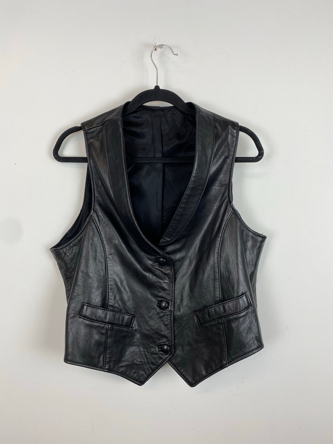 Vintage leather vest - M