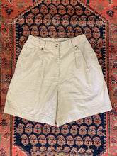 Load image into Gallery viewer, 90s Khaki Pleated High Waisted Shorts - 27in