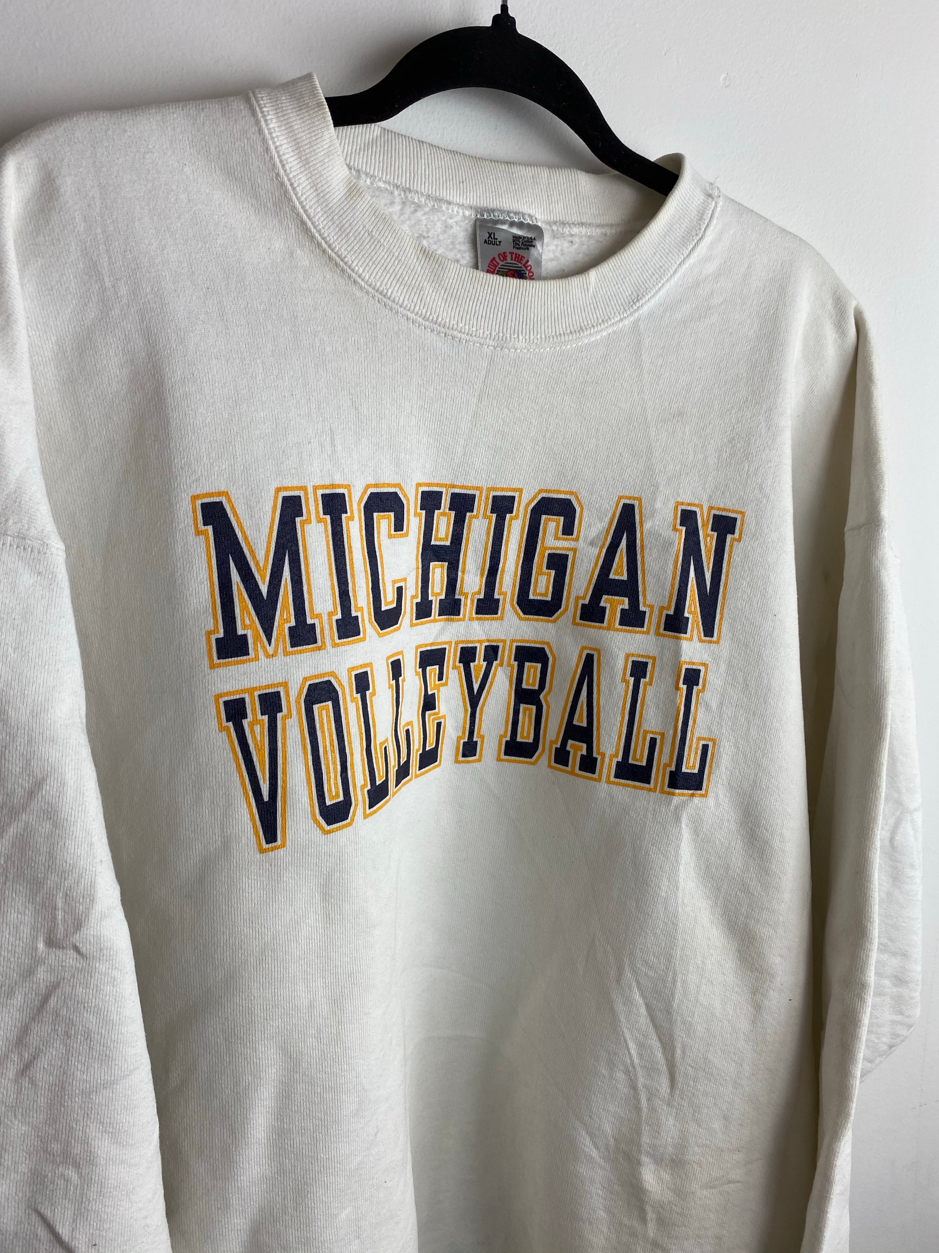 Heavy weight Michigan volleyball crewneck