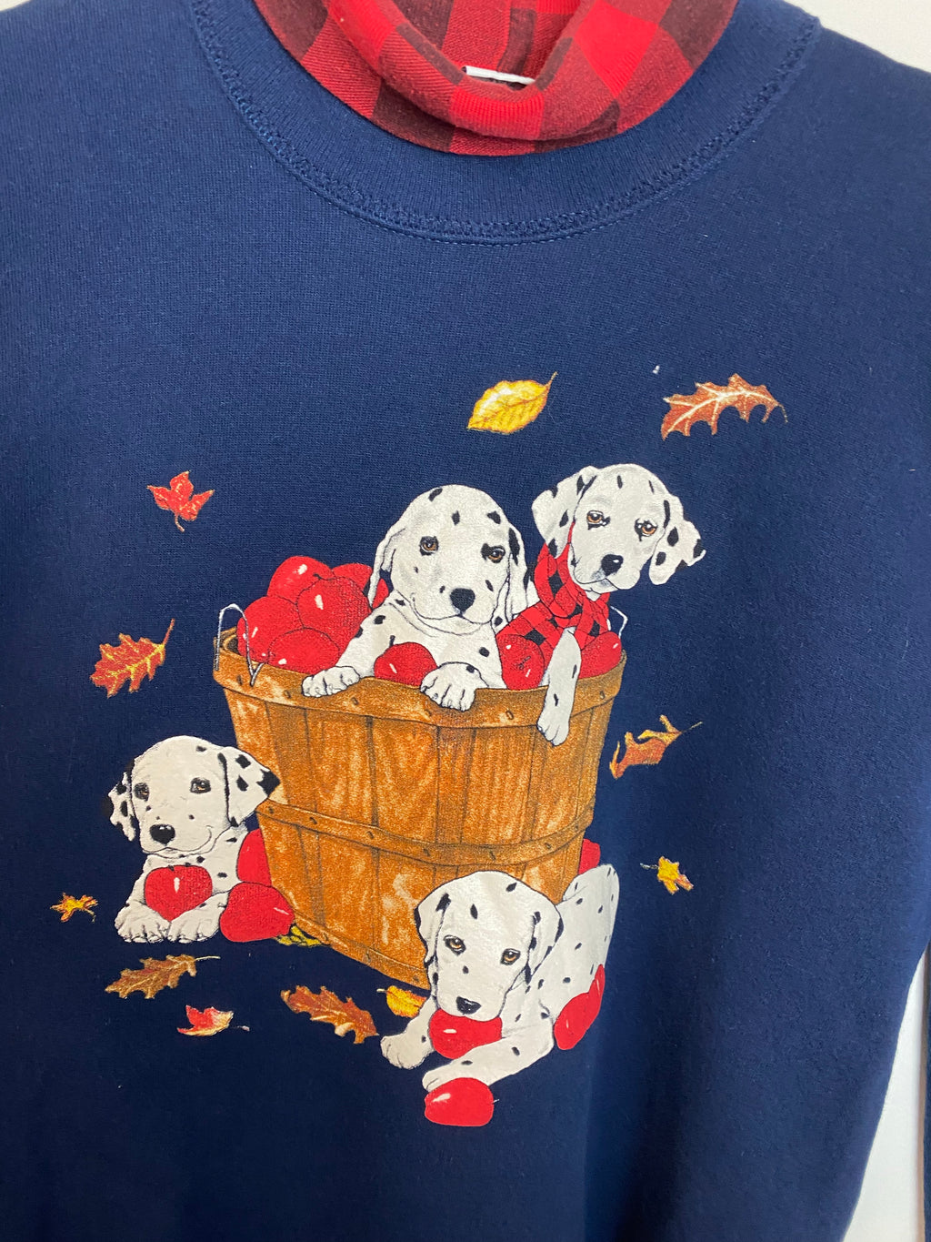 Vintage Turtleneck Dalmatian Crewneck - M