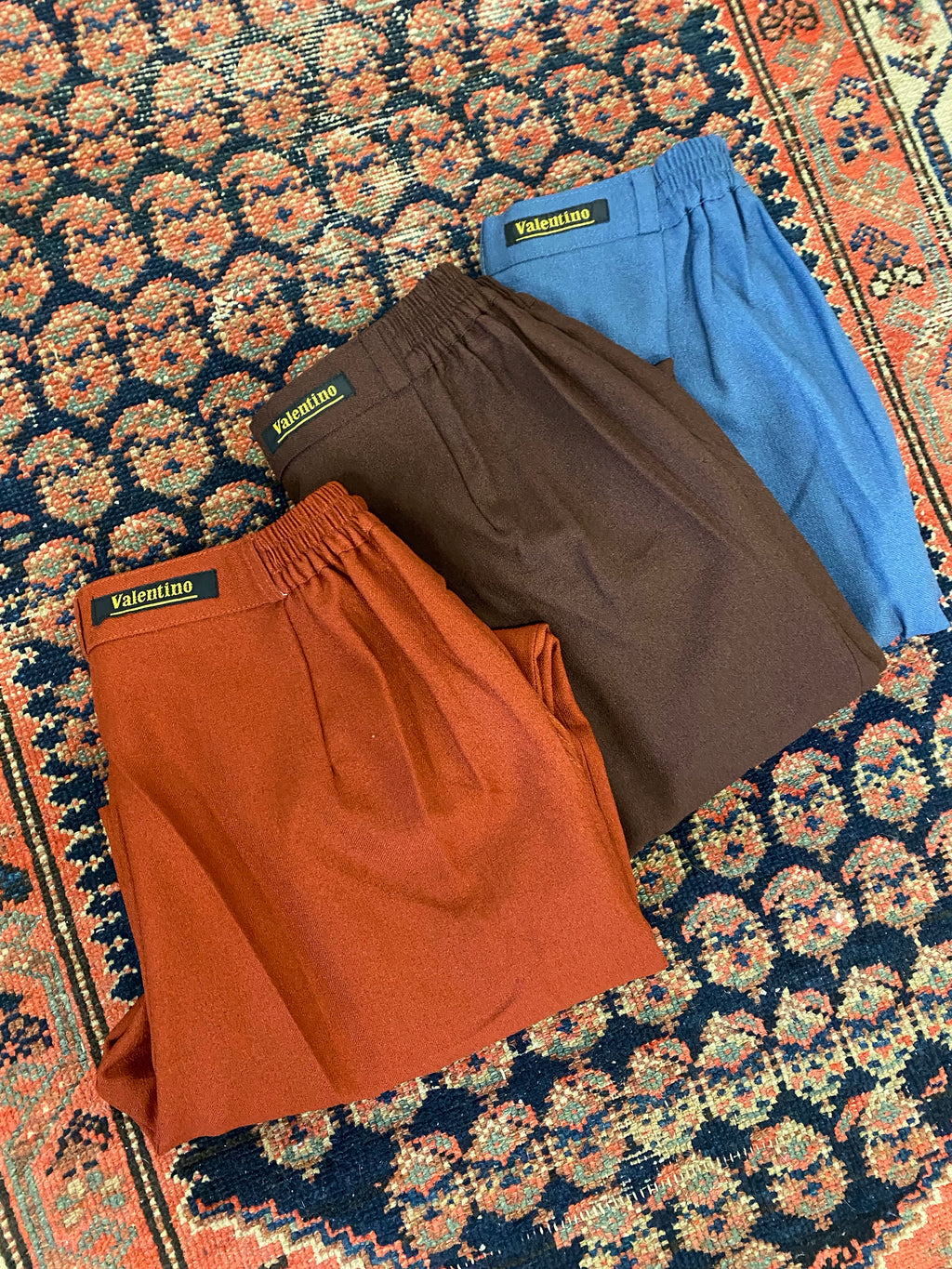 Vintage Brown Linen Valentino Trousers - 26-28inches