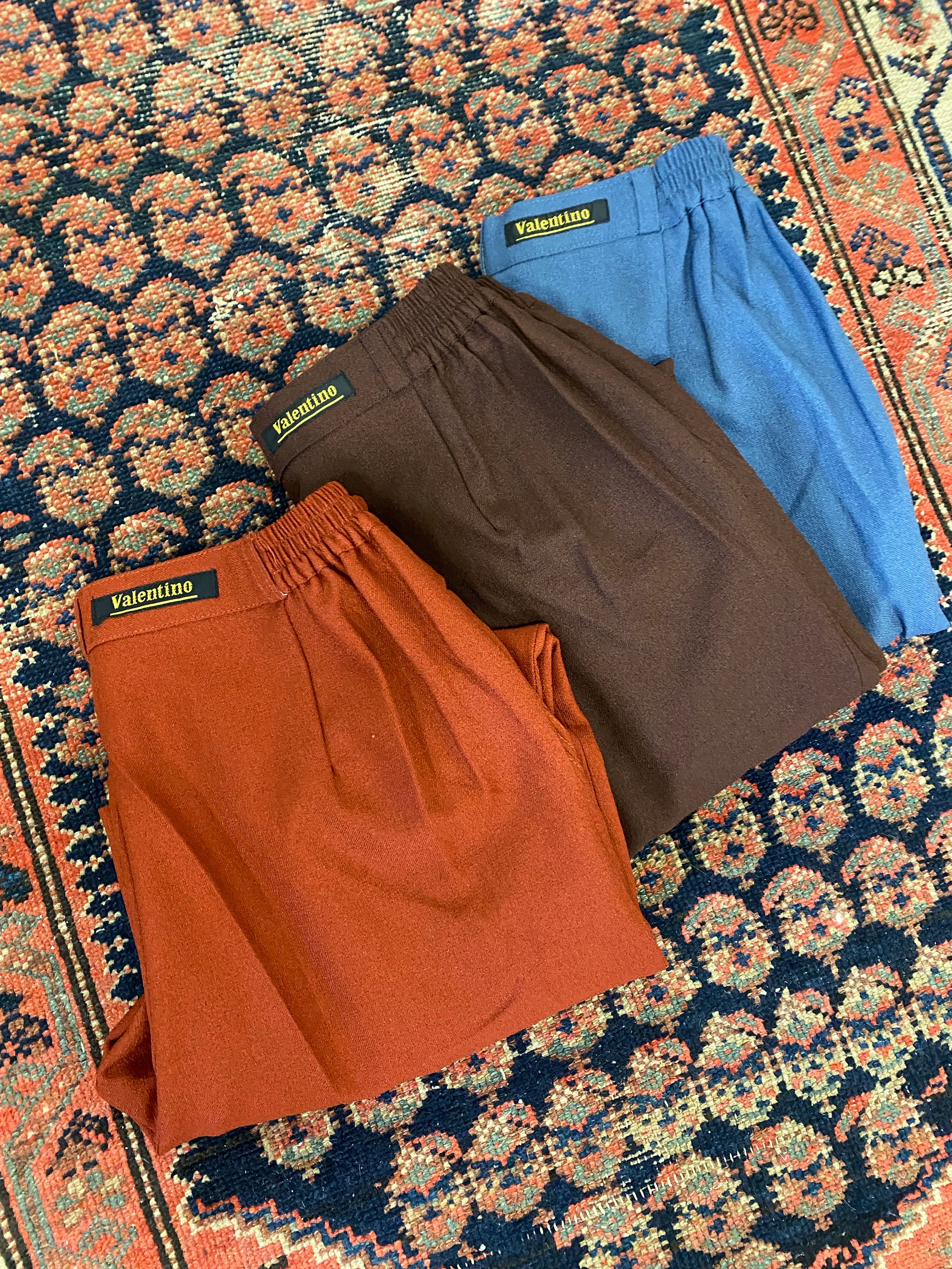 Vintage Brown Linen Valentino Trousers - 26-28inches