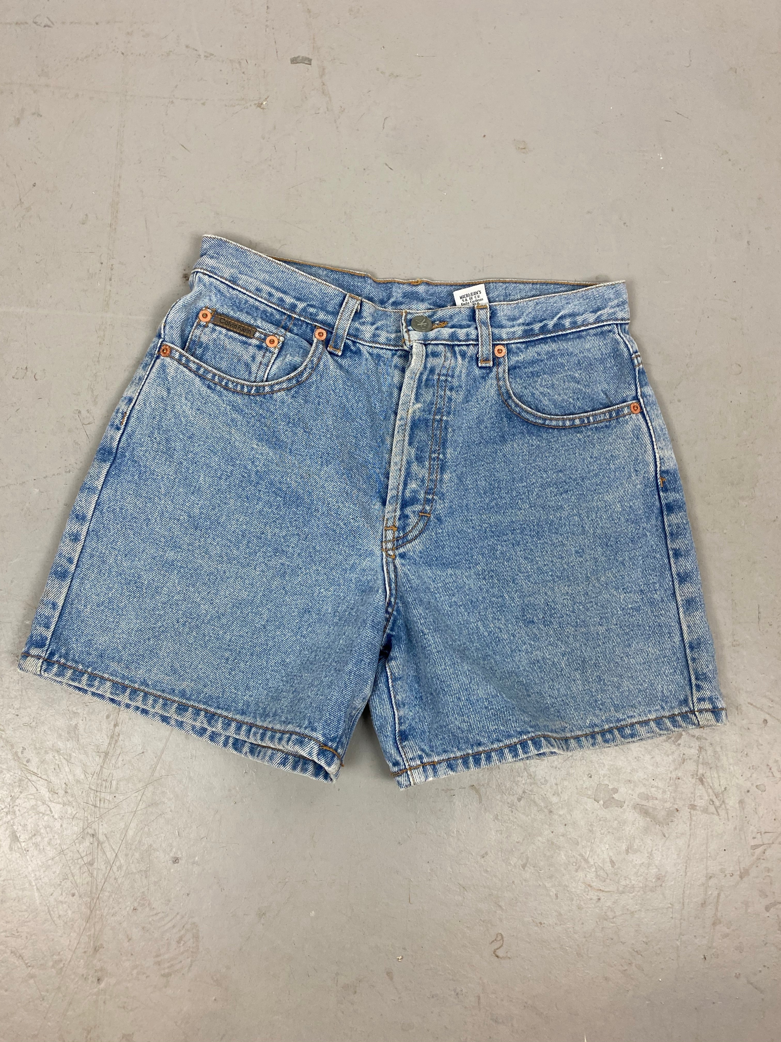 90s CK high waisted denim shorts - 29in