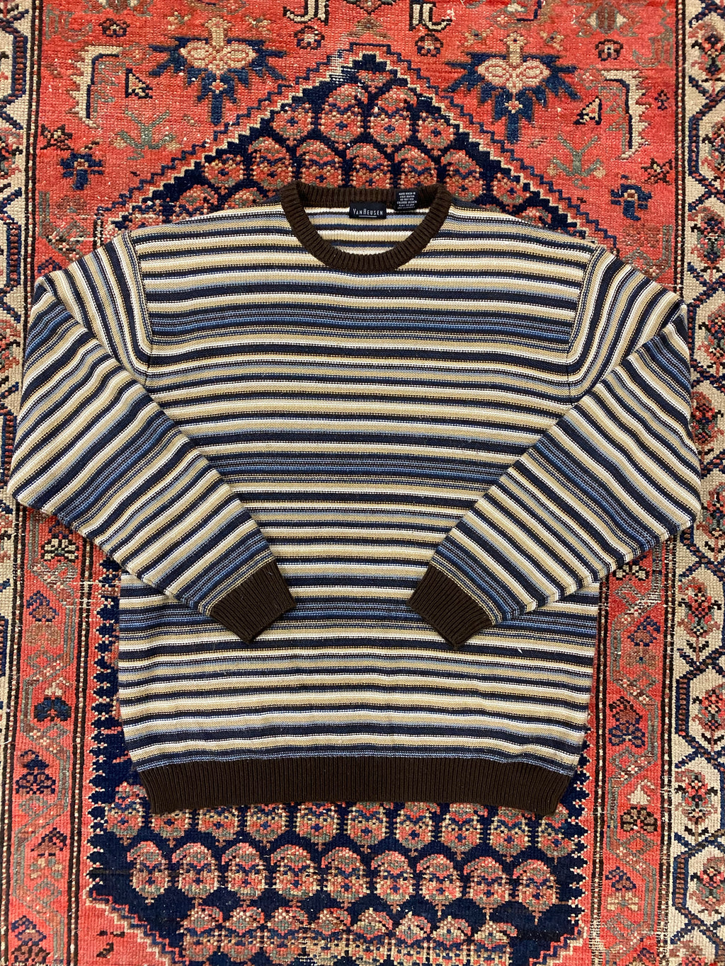 Vintage Stripped Knit Sweater - M