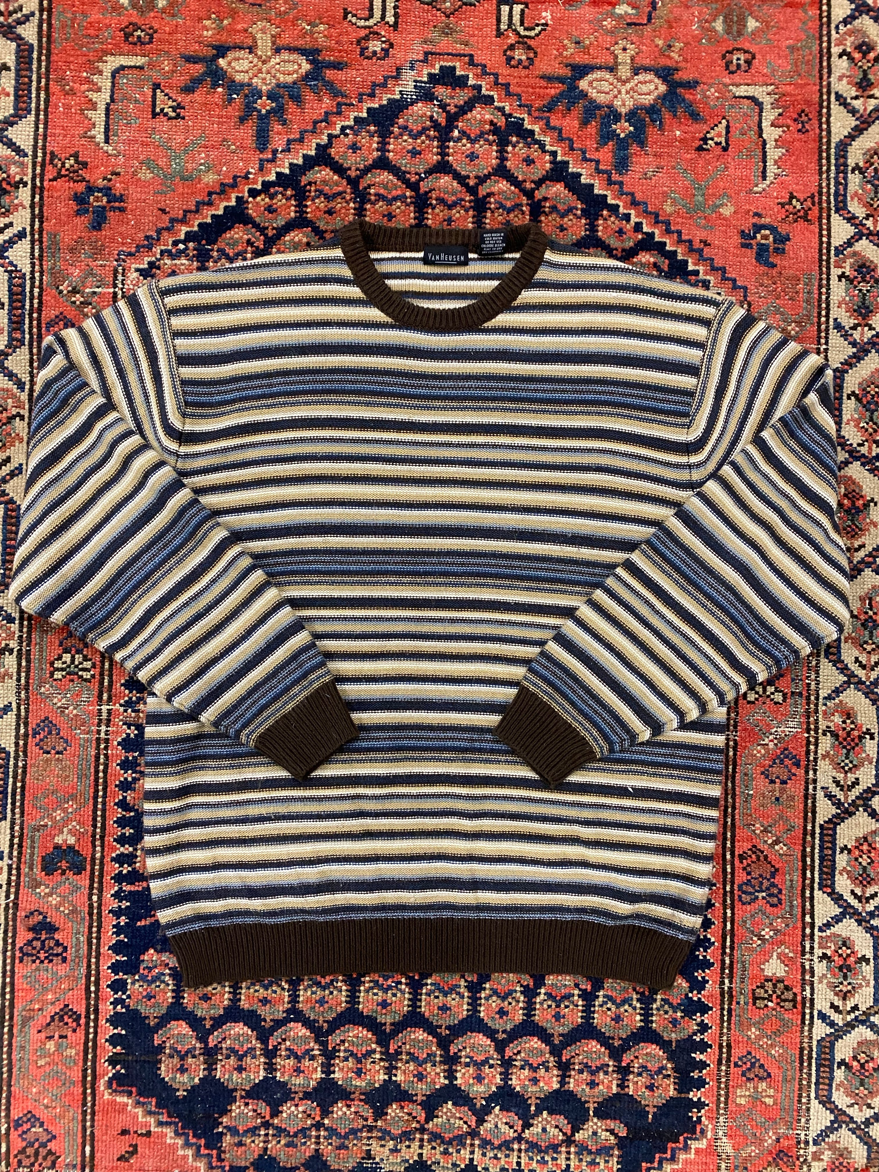 Vintage Stripped Knit Sweater - M