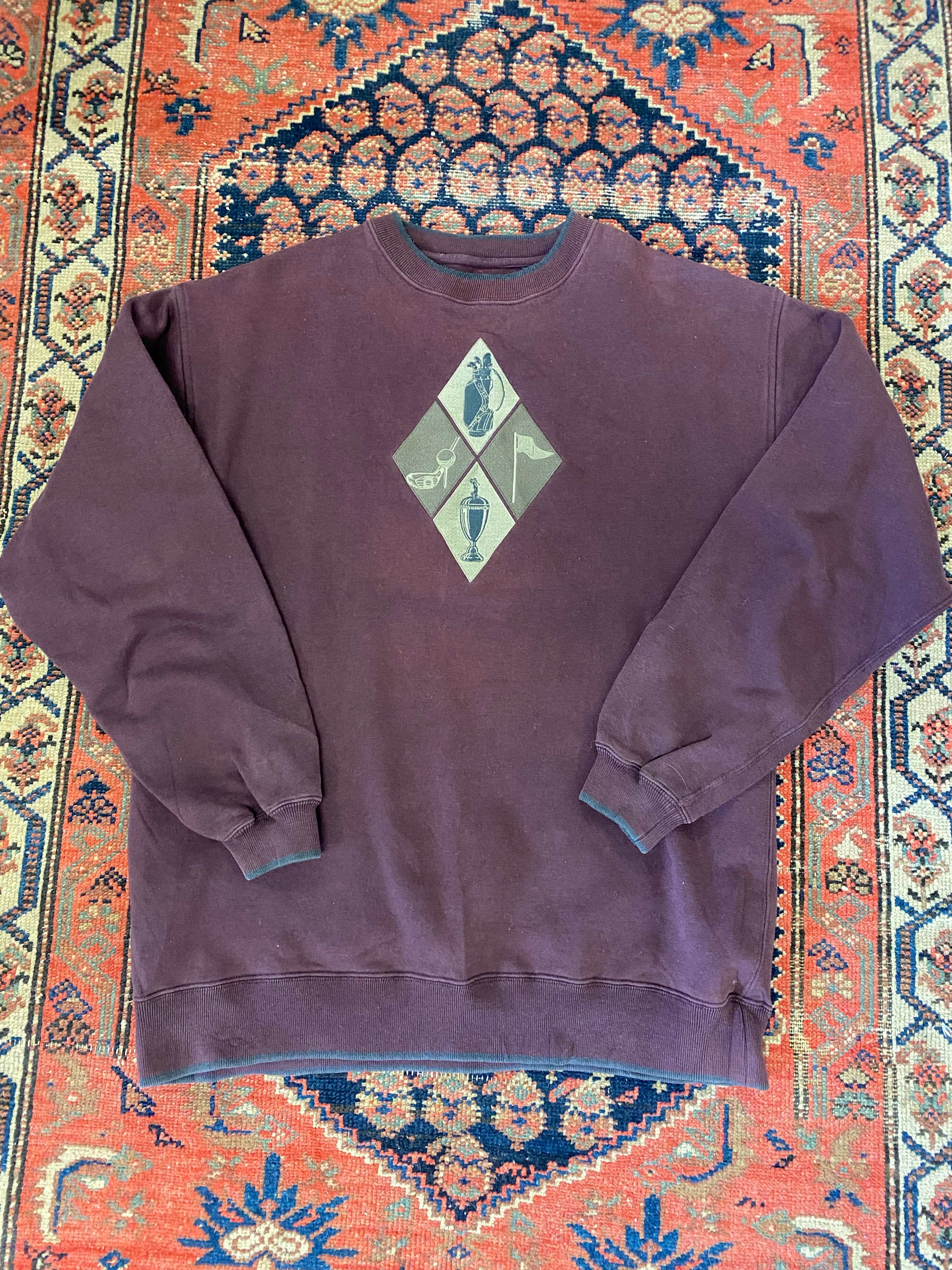 Vintage Embroidered Golf Crewneck - L