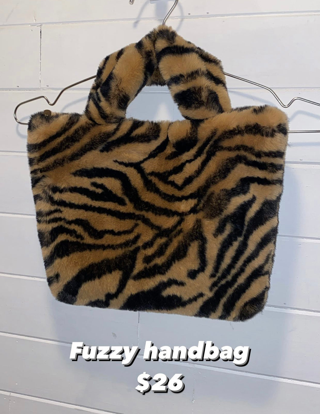 Fuzzy hand bag
