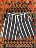 90s High Waisted Striped Shorts - 28in