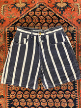 Load image into Gallery viewer, 90s High Waisted Striped Shorts - 28in