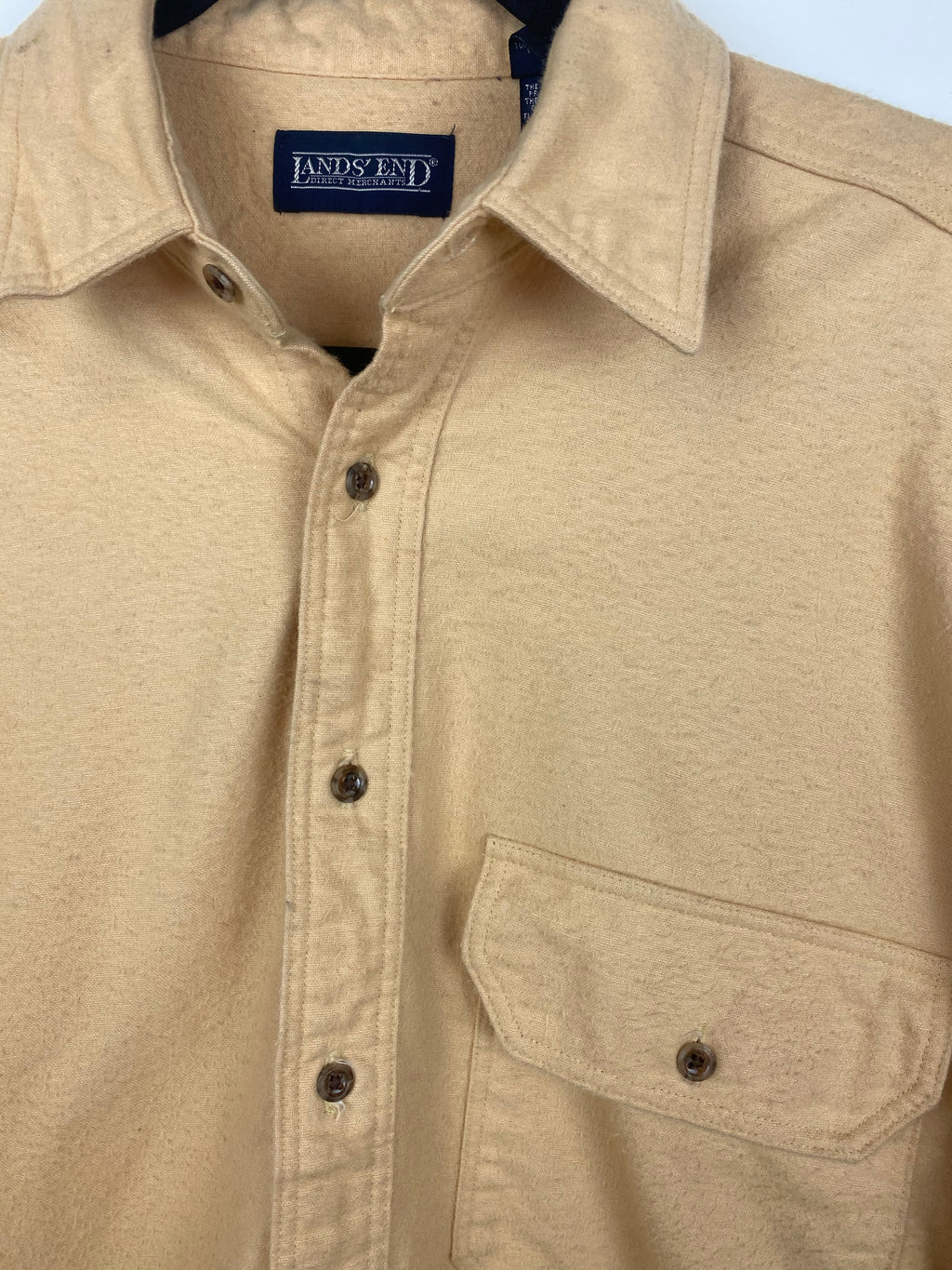 Beige cotton button up