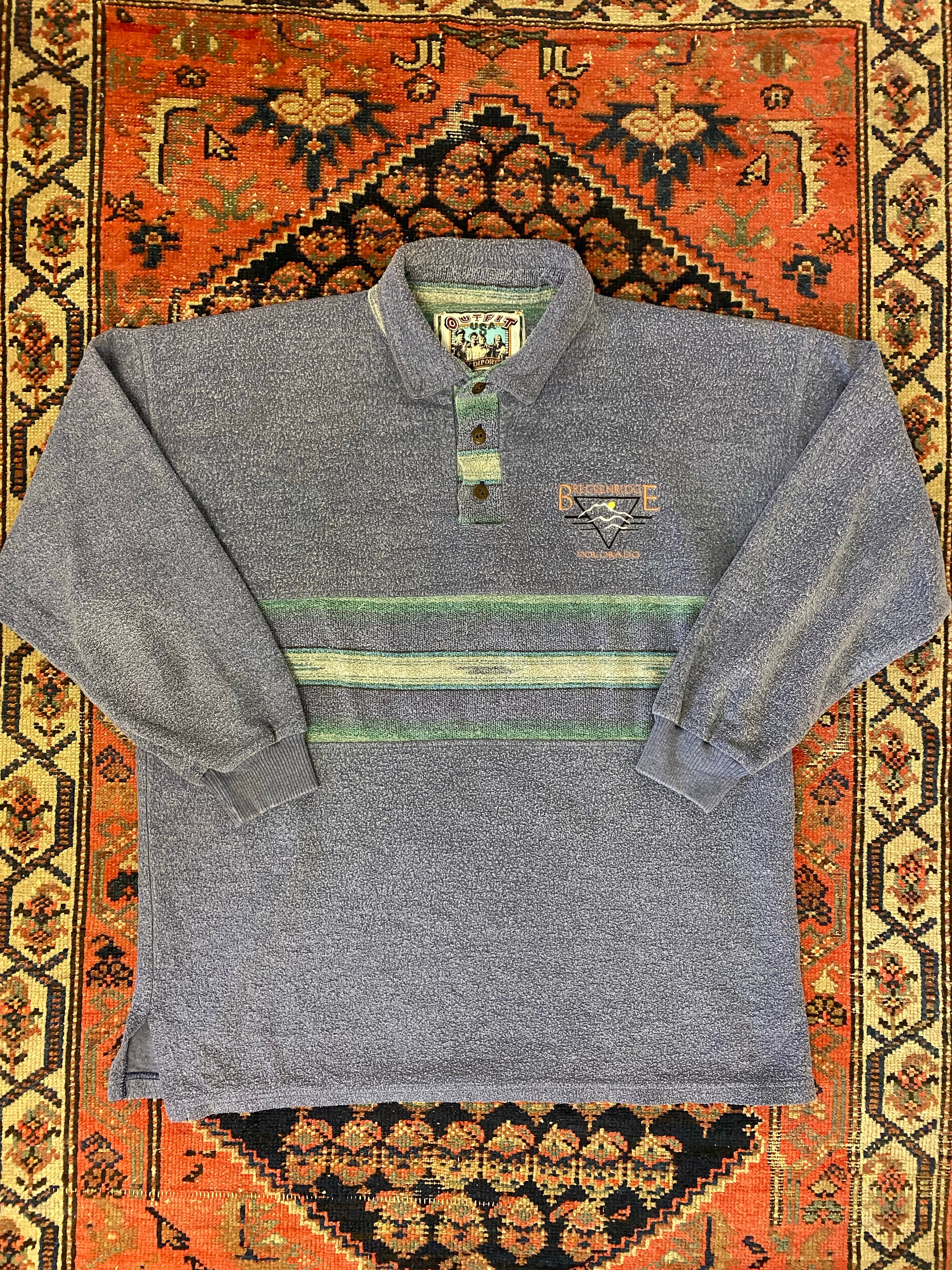 Vintage Fuzzy Colorado Collared Long-sleeve - M/L