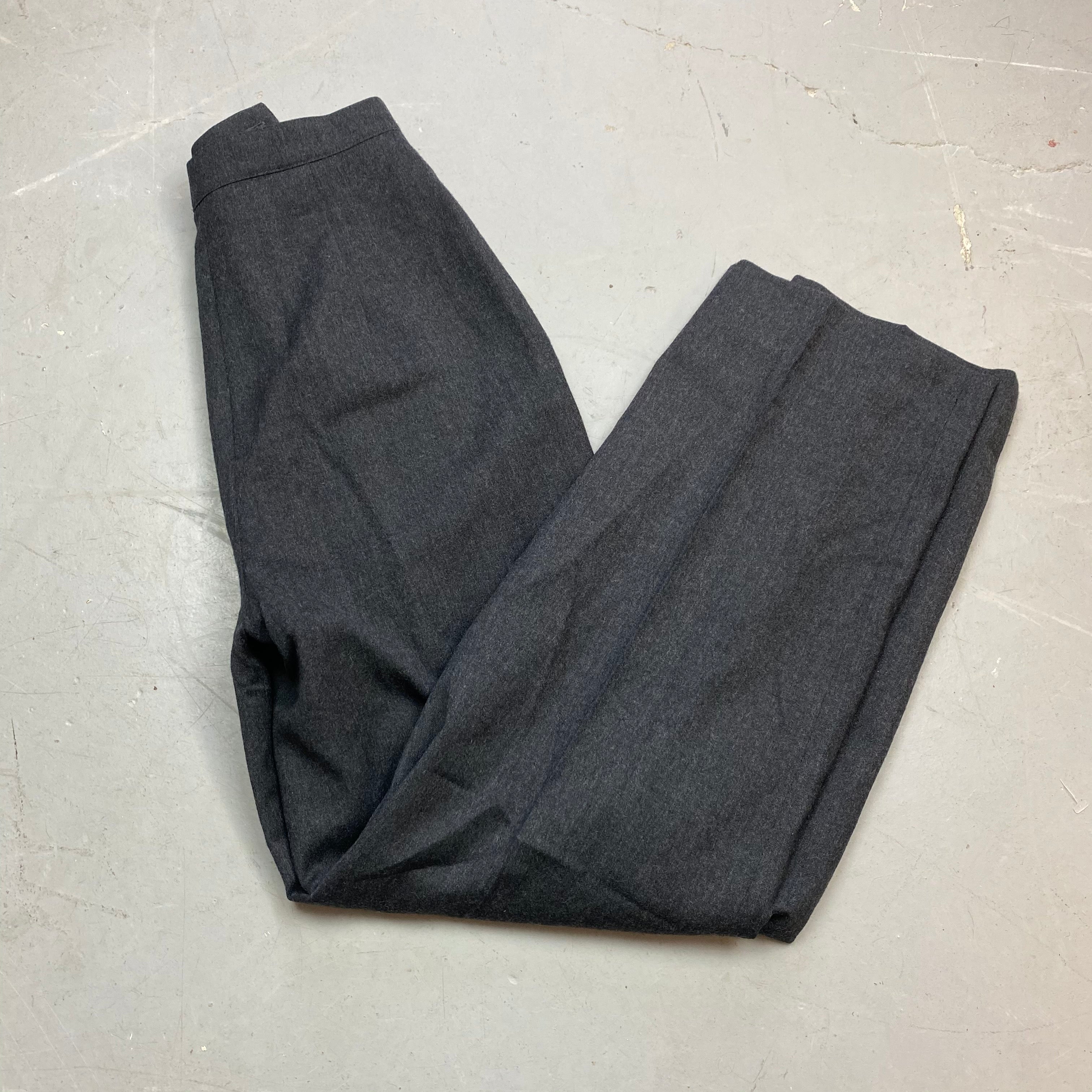 Grey pleated trousers