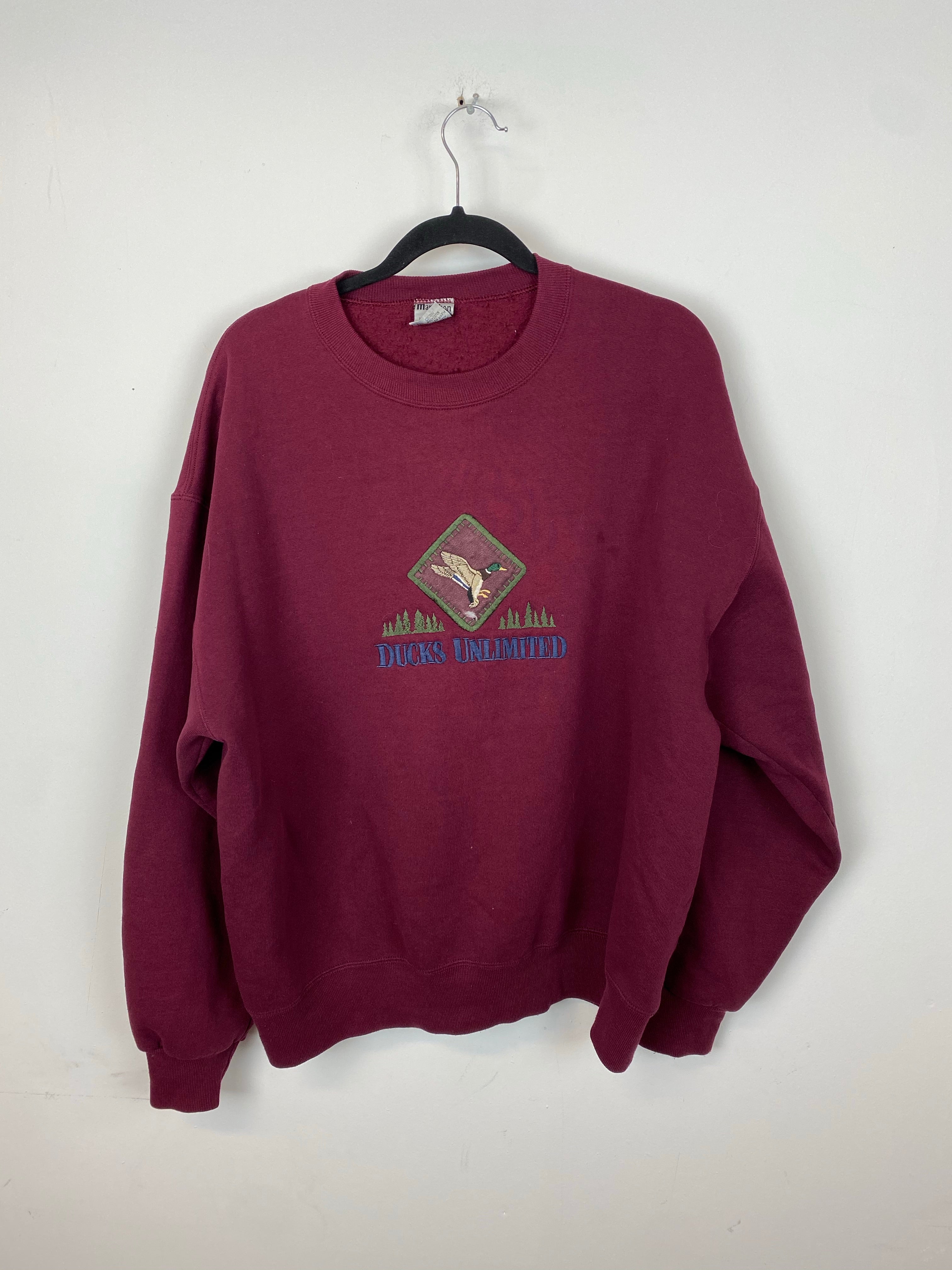 Vintage embroidered Ducks Unlimited crewneck - L