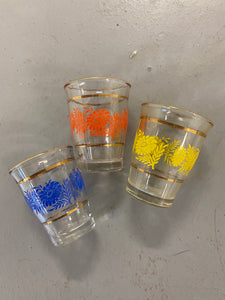 Set of three vintage shot glasses