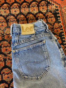 Vintage High Waisted Frayed Levis Denim Shorts - 28in