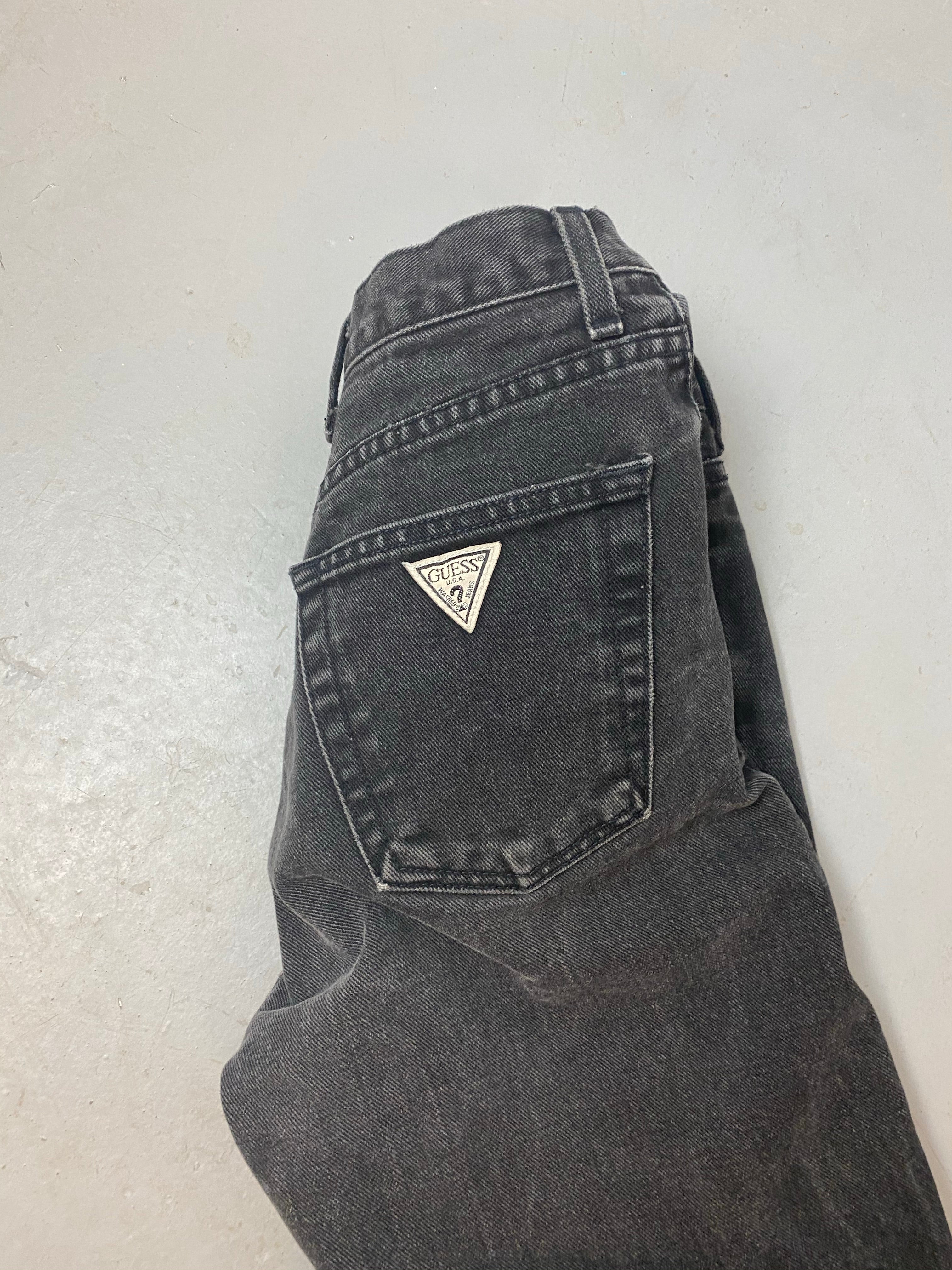 Vintage Frayed High Waisted Guess Denim Shorts - 26in