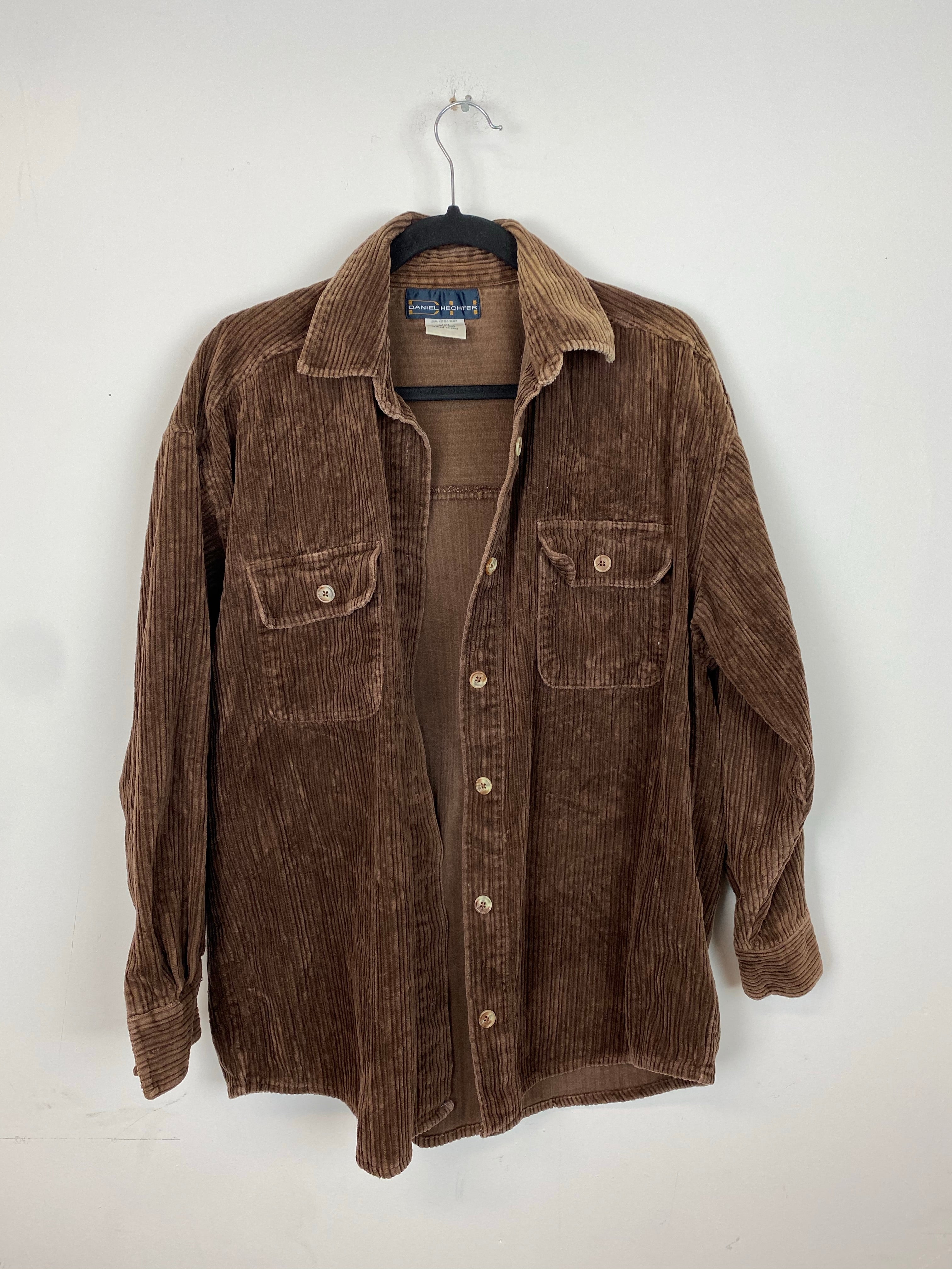 Vintage thick corduroy button up - M