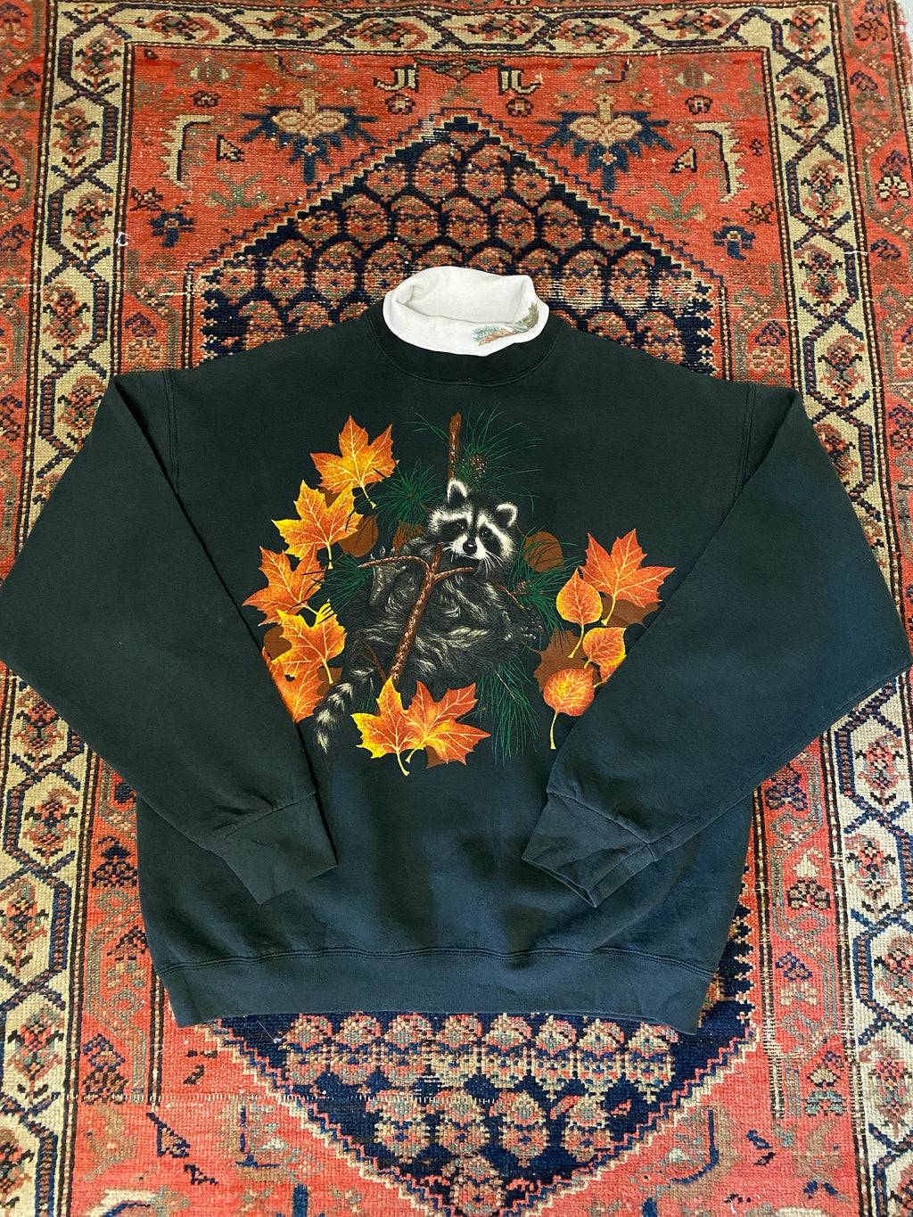 Vintage Racoon Turtleneck - M