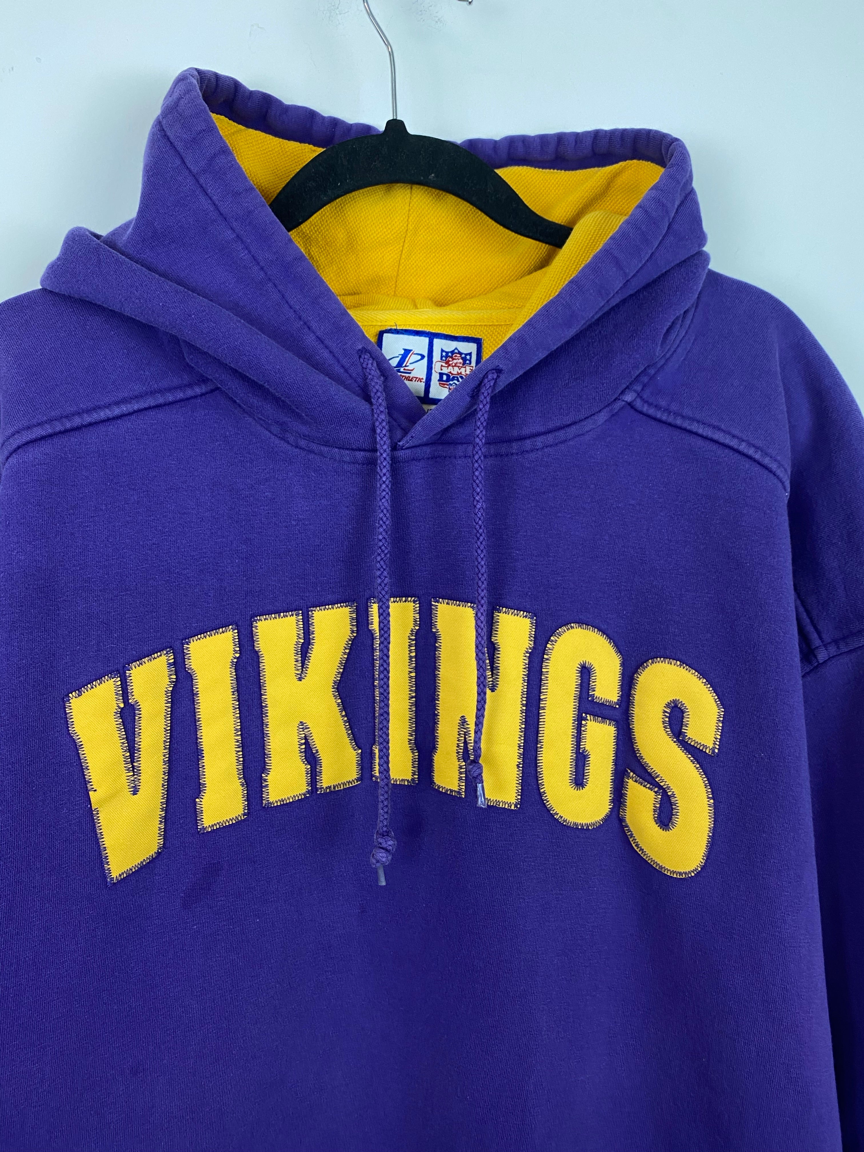 90s Heavy weight logo 7 Vikings hoodie - M/L