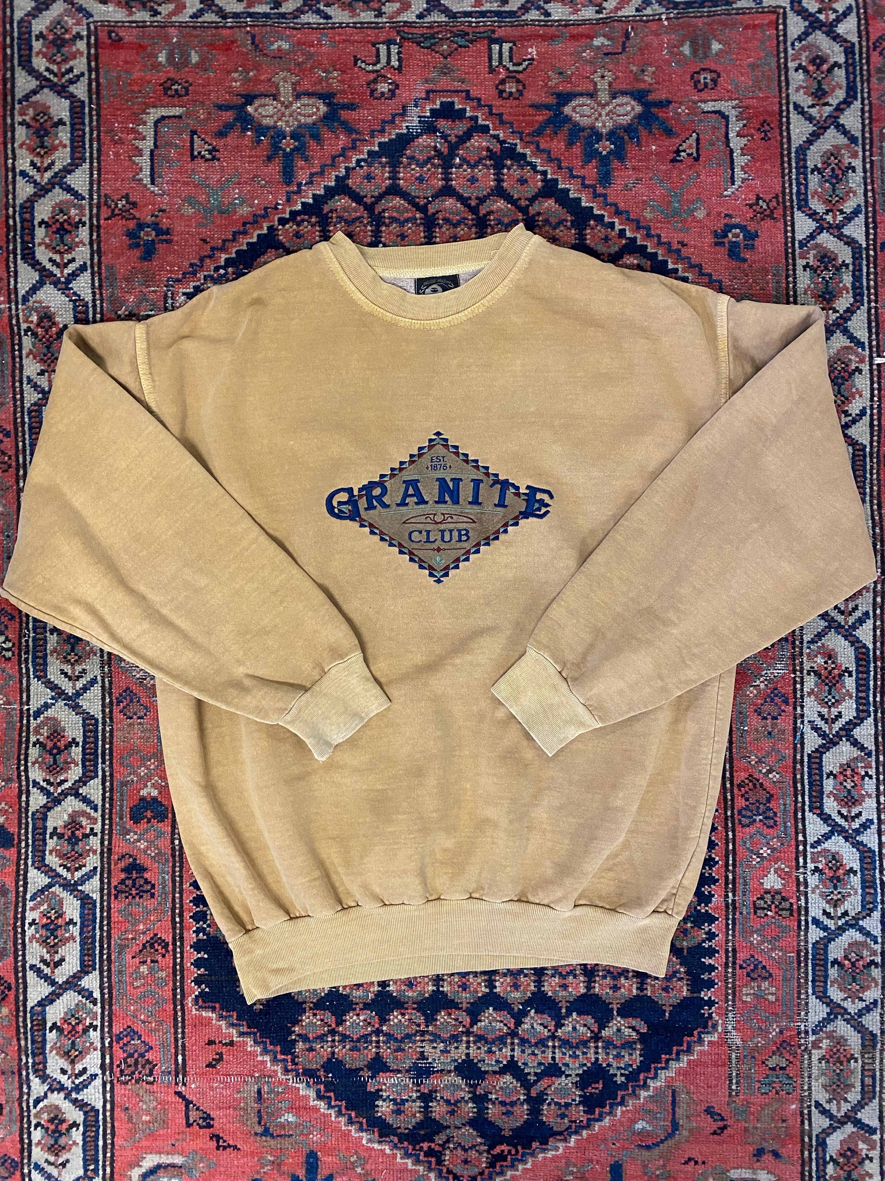 Vintage Embroidered Granite Crewneck - L
