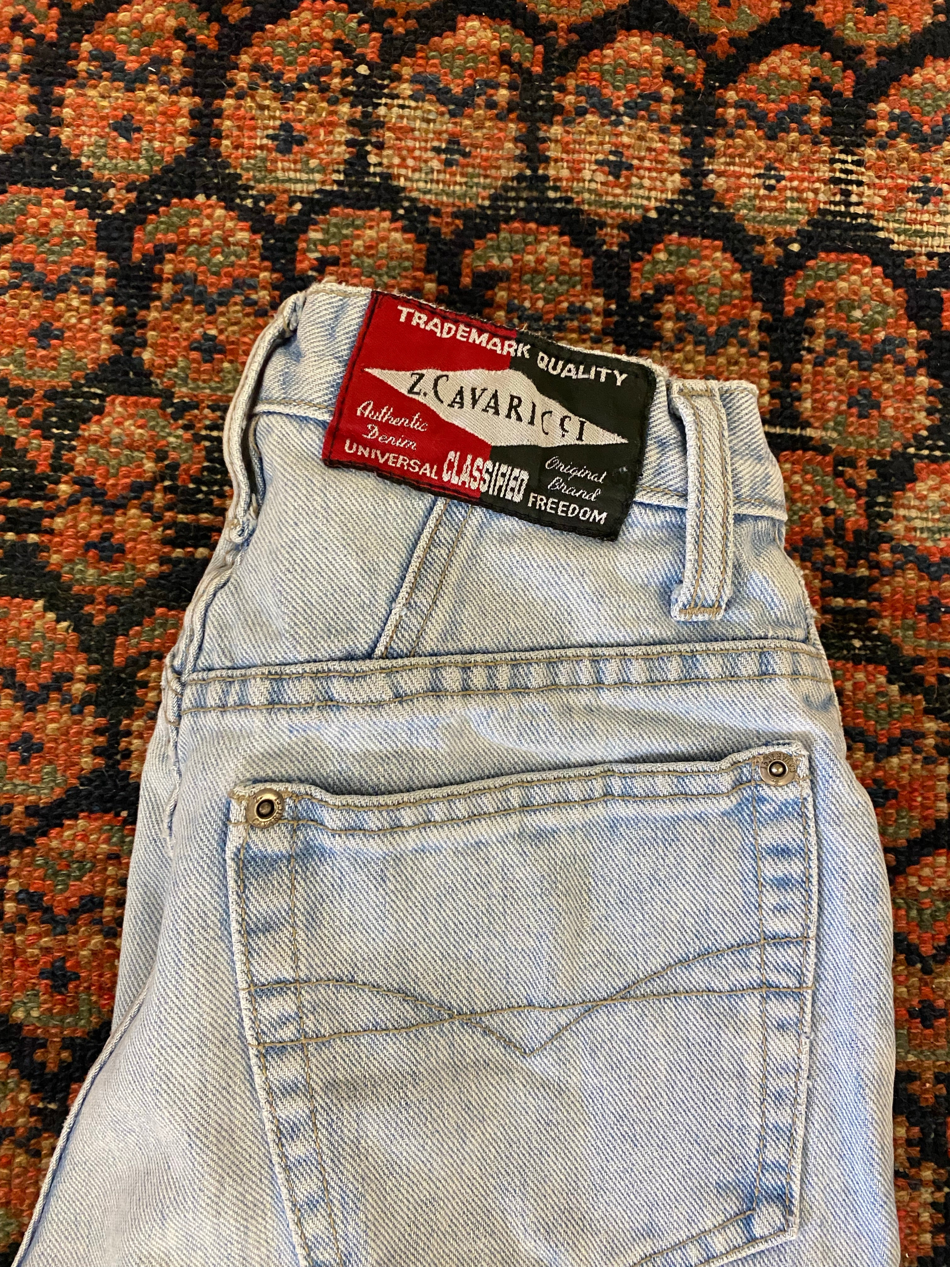 Vintage High Waisted Denim Shorts - 24in