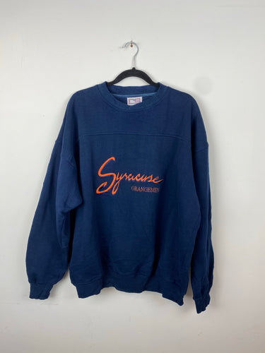 Heavy weight embroidered Syracuse crewneck