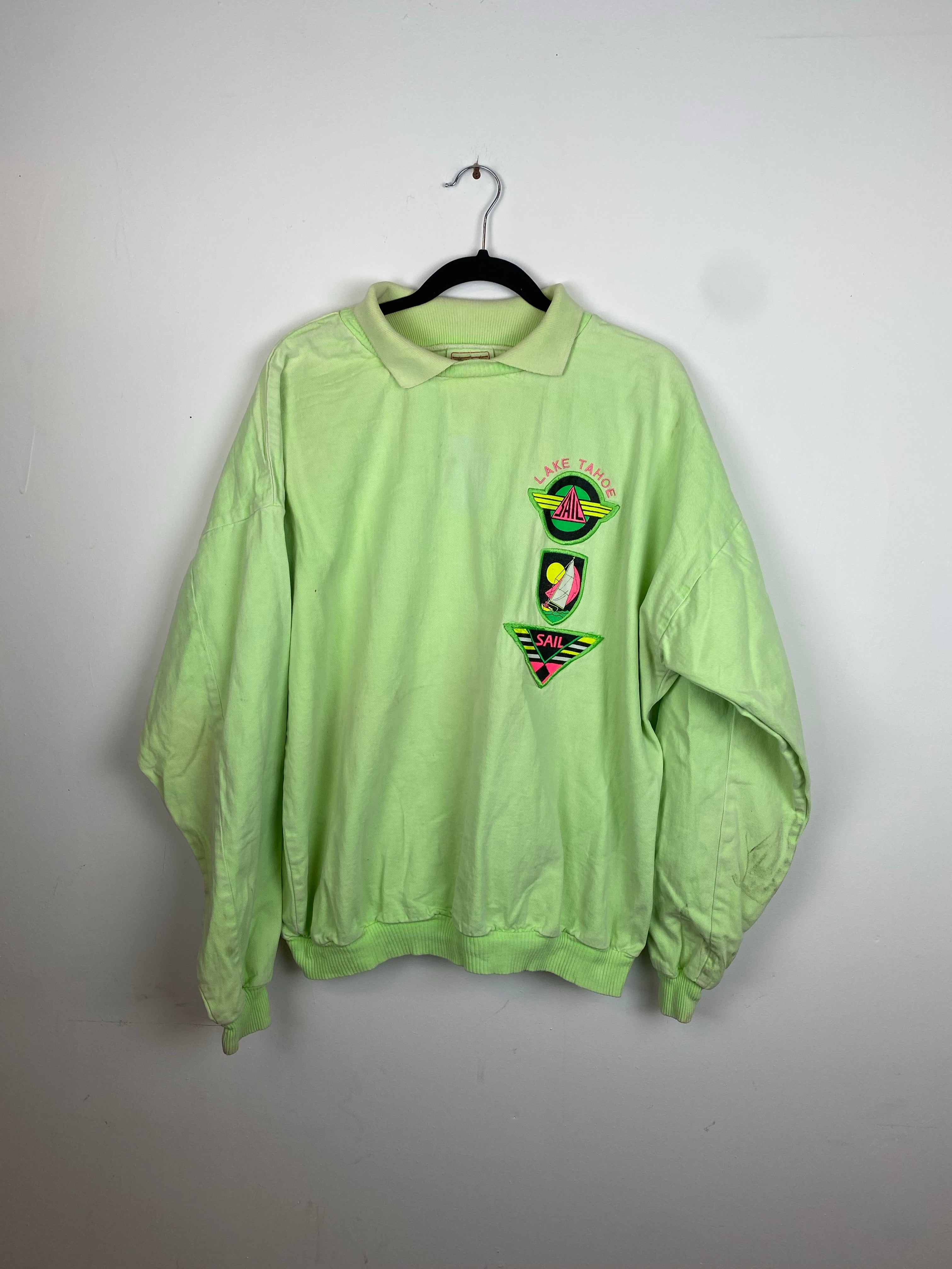 90s Lake Tahoe neon crewneck