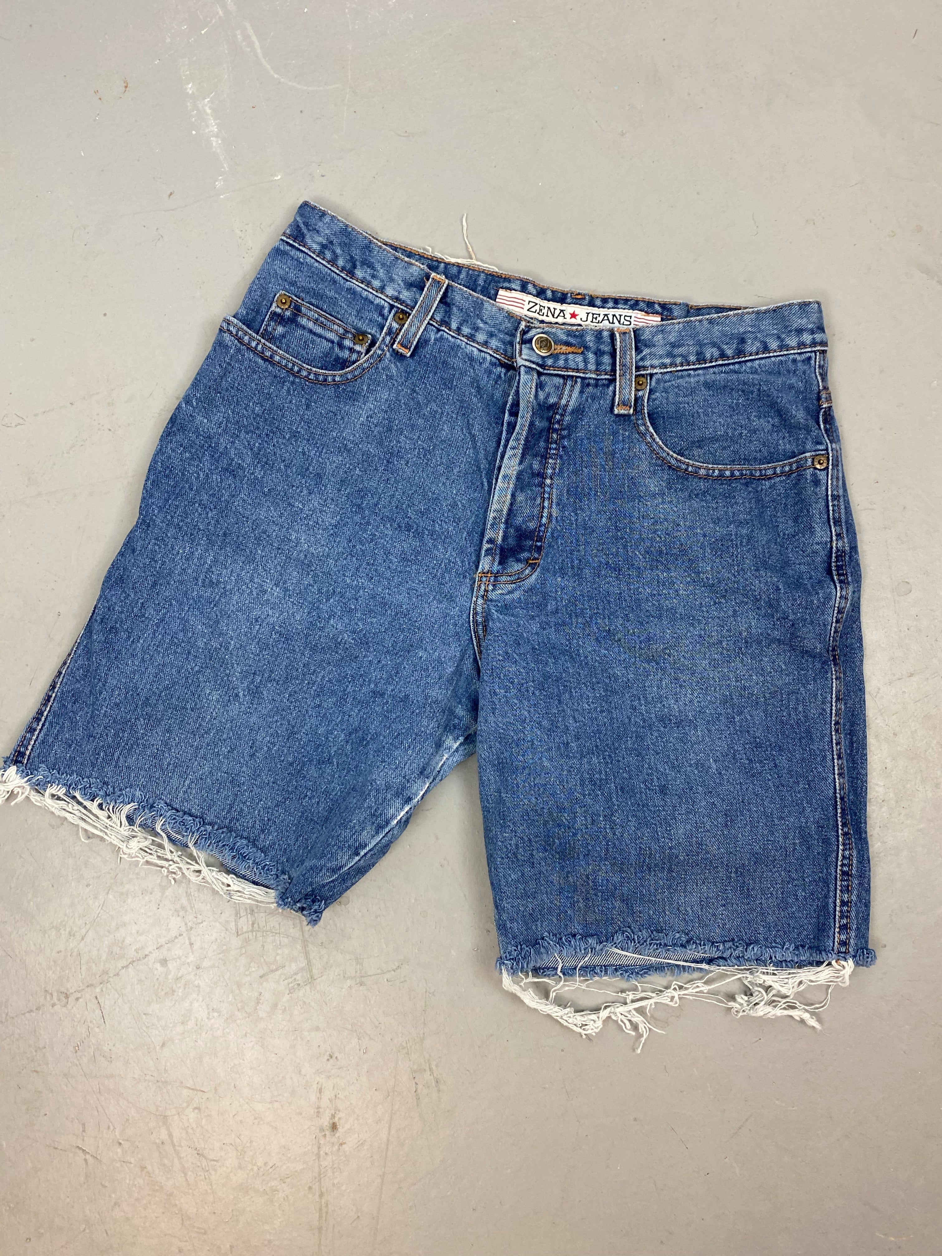 90s high waisted Zena denim shorts - 31in