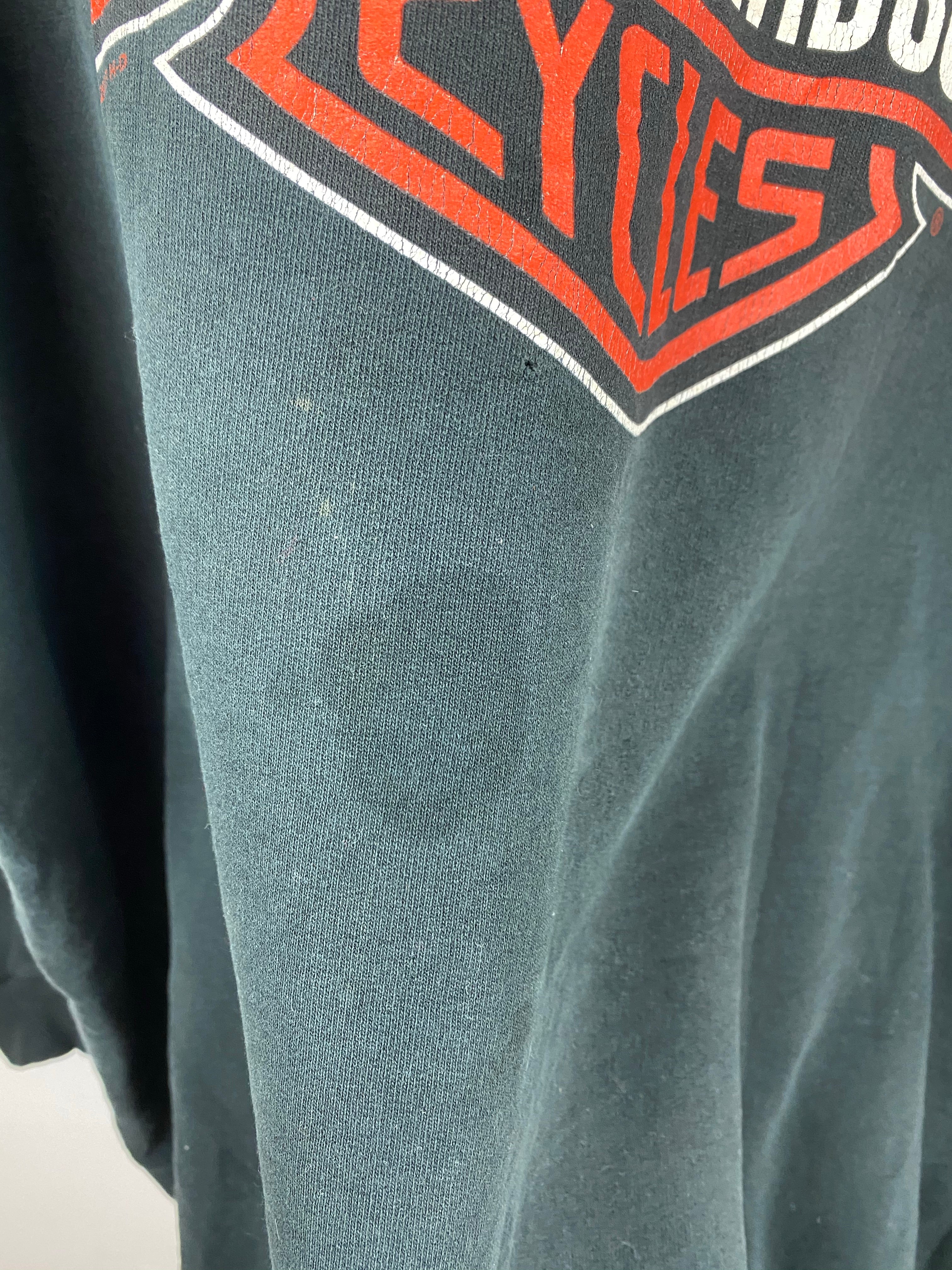 Thrashed oversized Harley Davidson crewneck