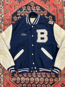 Vintage patched varsity jacket S/M