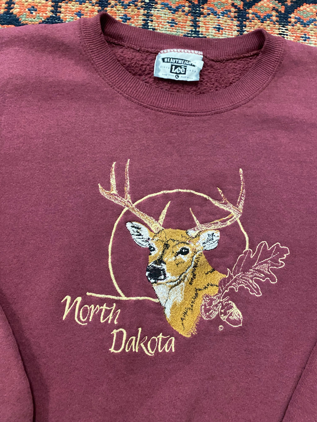 Vintage Embroidered Deer Crewneck - S/M