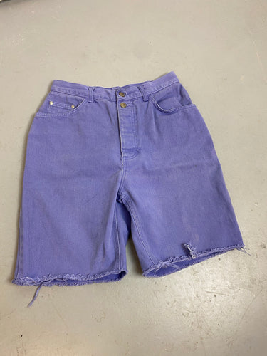 Vintage High Waisted Gitano Frayed Denim Shorts - 27in