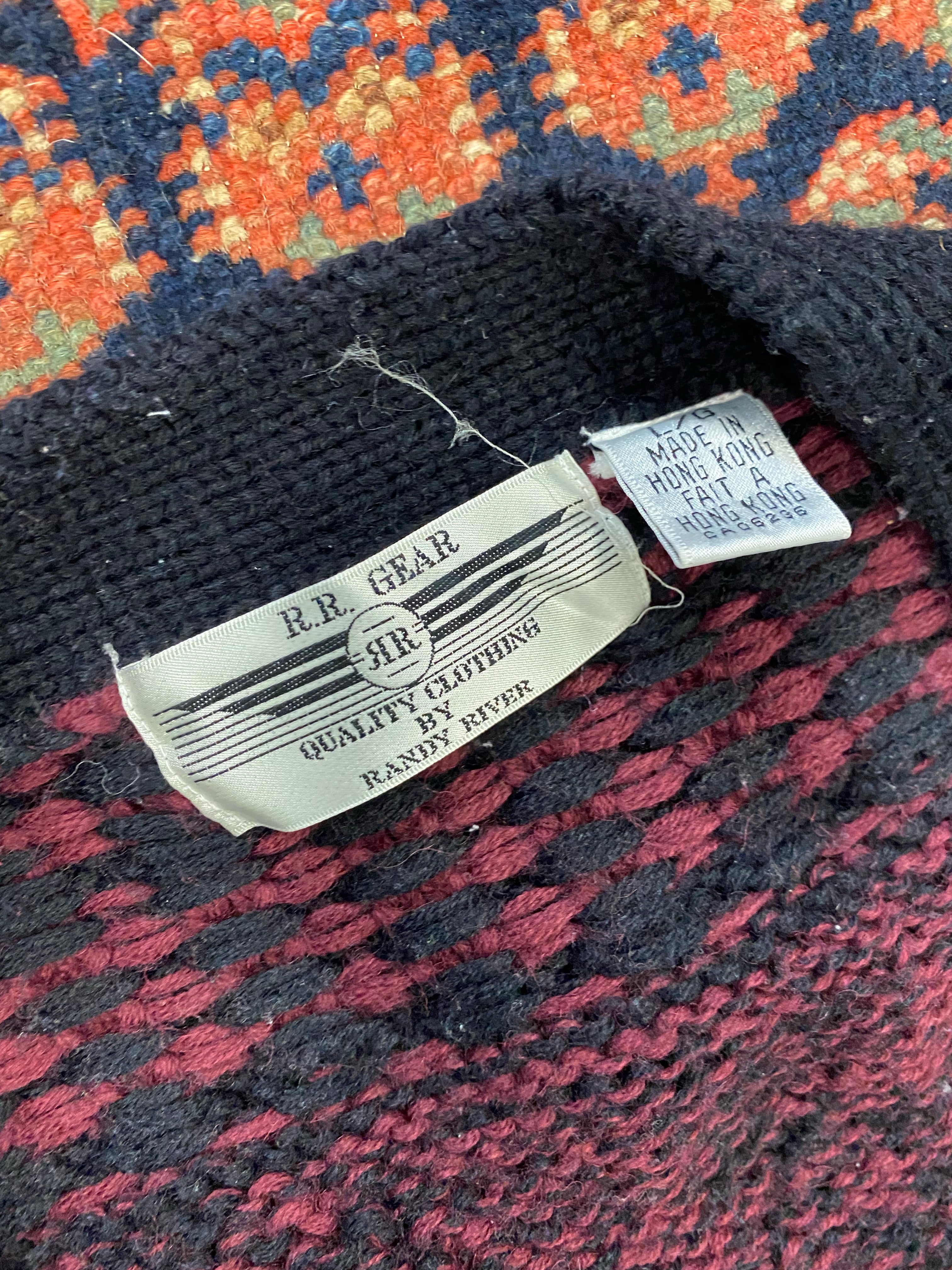 90s Heavy Knit Cardigan - L