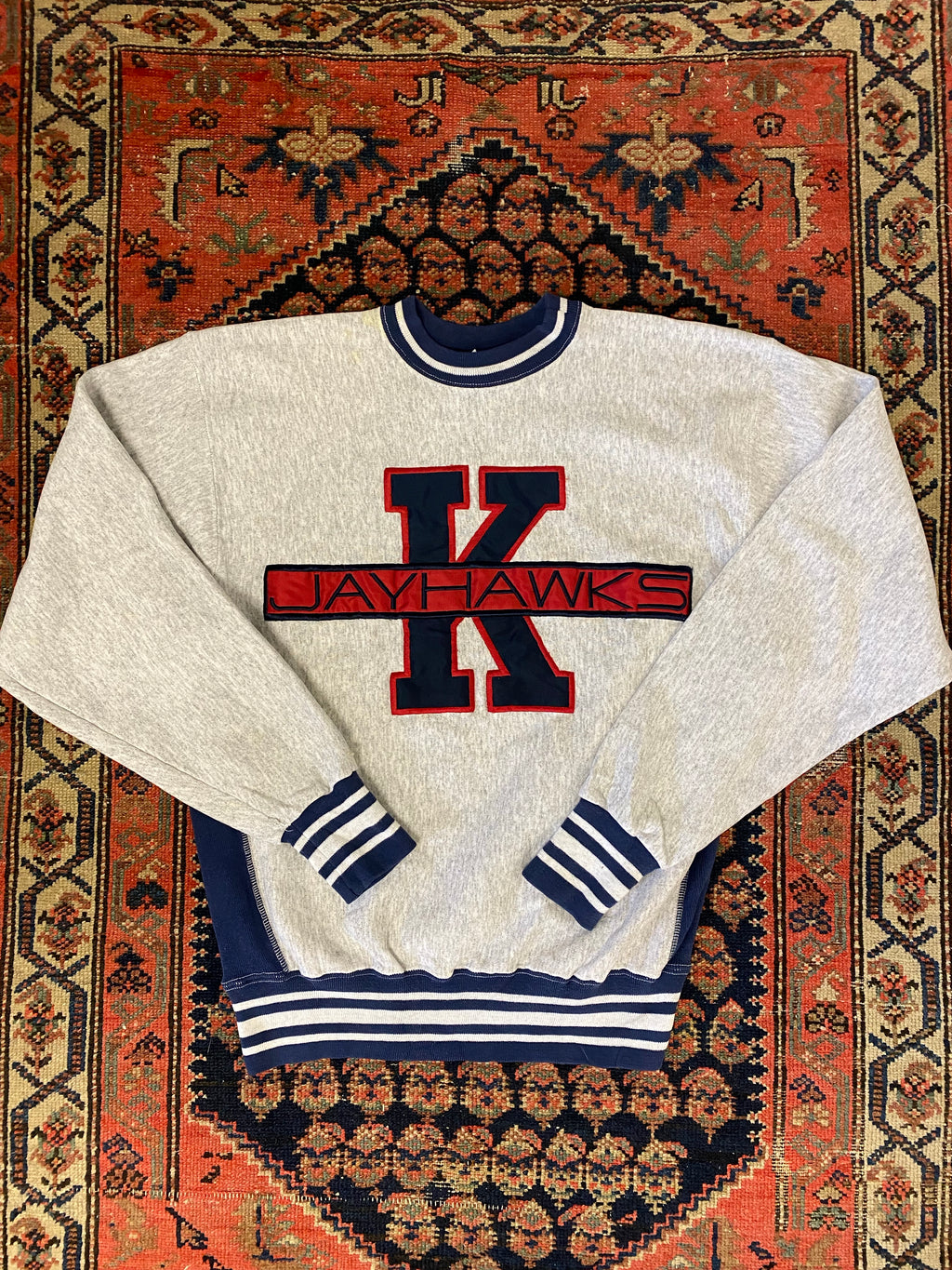 Vintage Ribbed University Crewneck - M