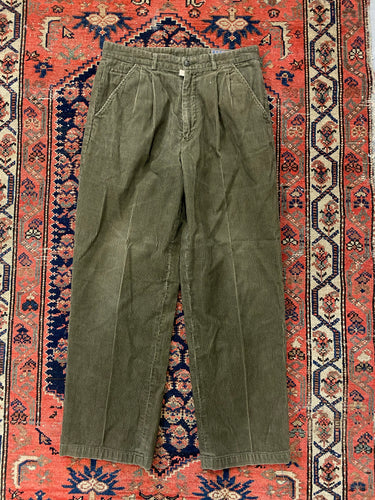 Vintage High Waisted Corduroy Pants - 30IN/W