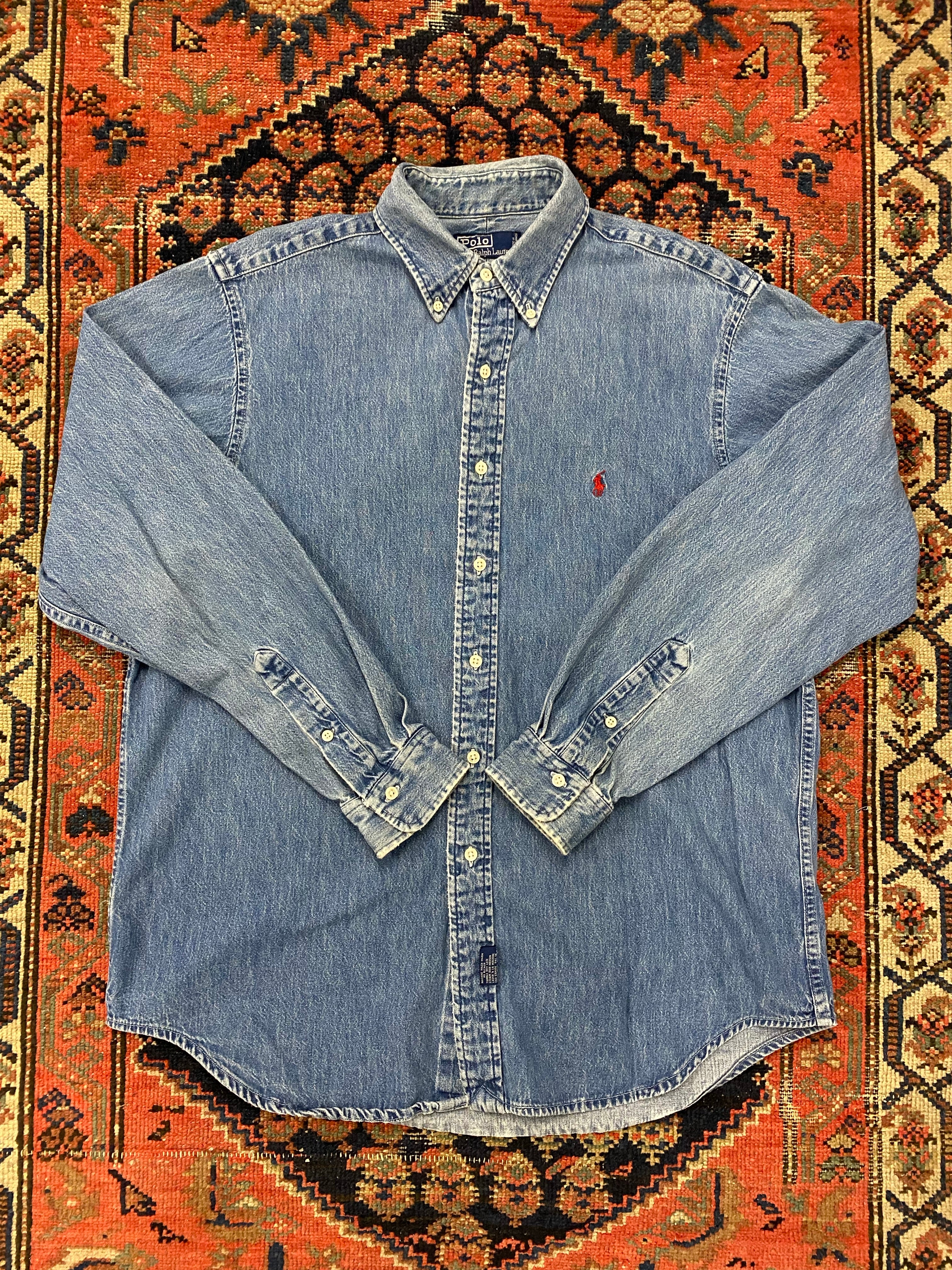Vintage Ralph Lauren Denim Button Up - L