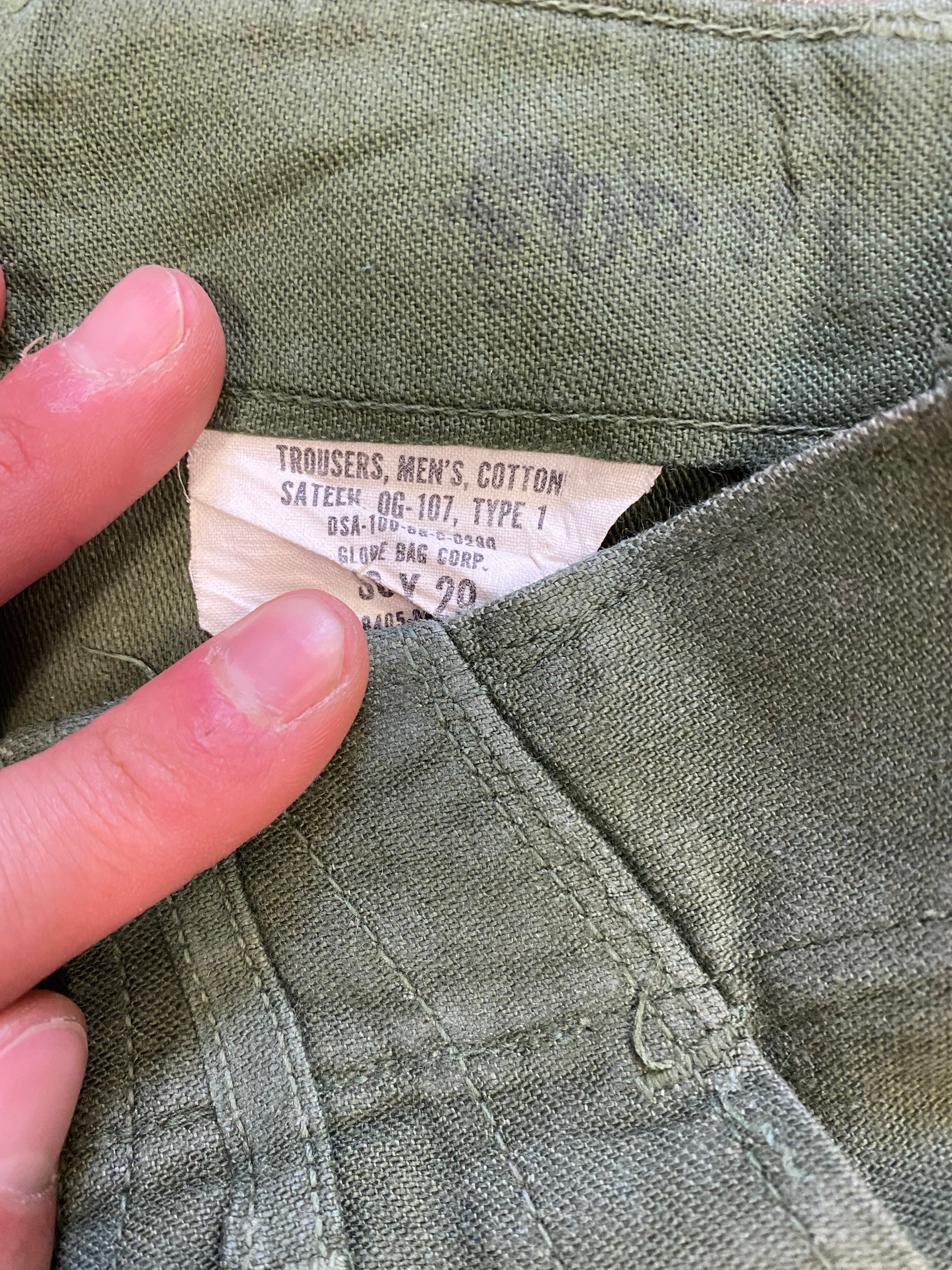 Vintage OG107 military pants - 29In/w