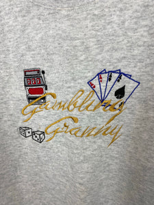 Vintage embroidered Gambling Granny crewneck - S
