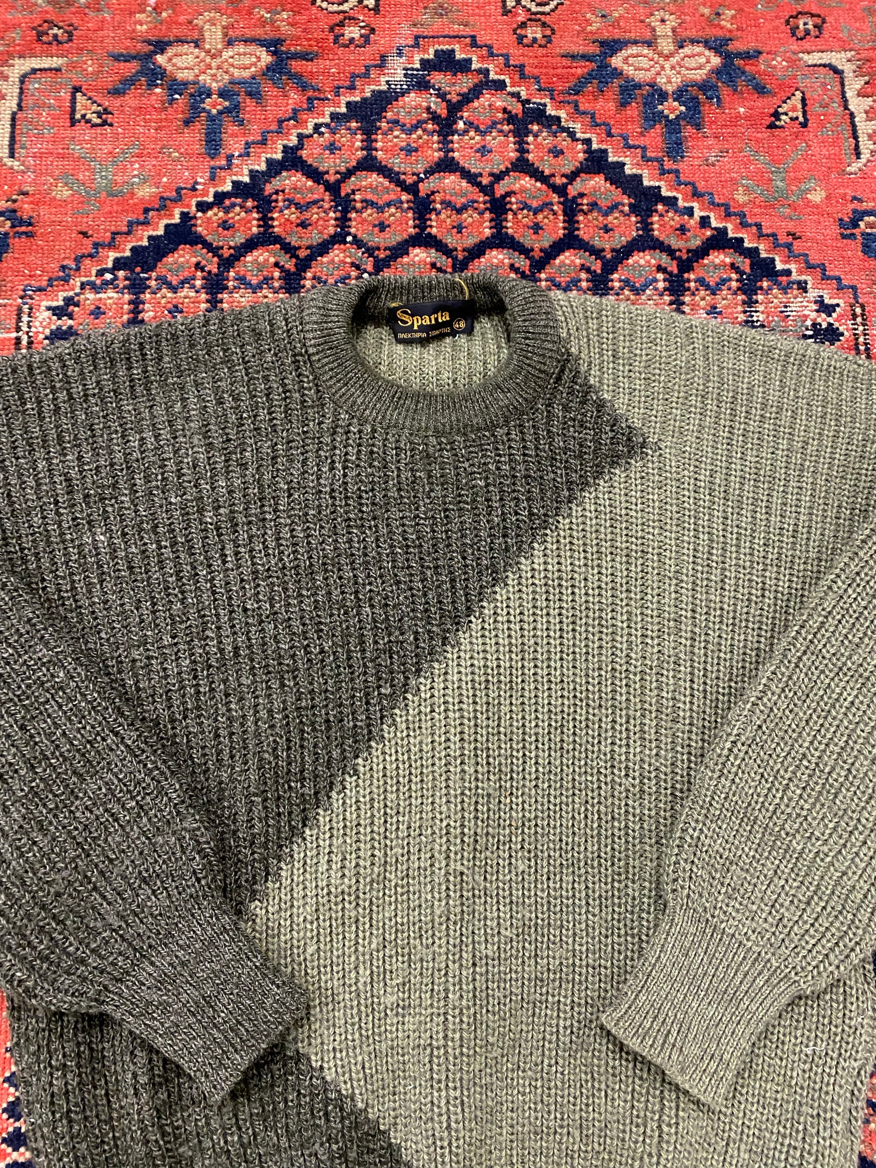 Vintage Two Tone Knit Sweater - L