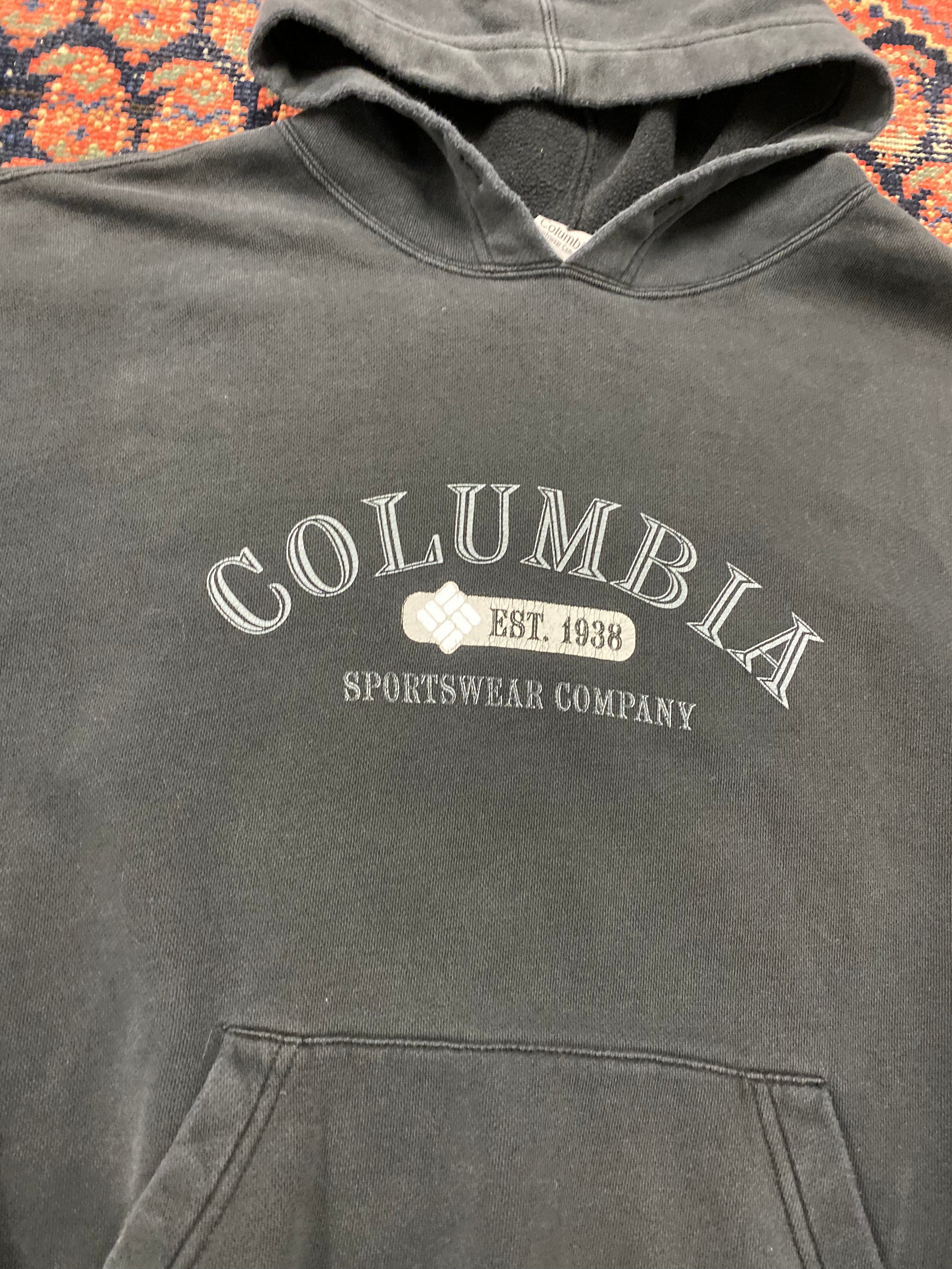 Vintage Faded Columbia Sportswear Hoodie - M
