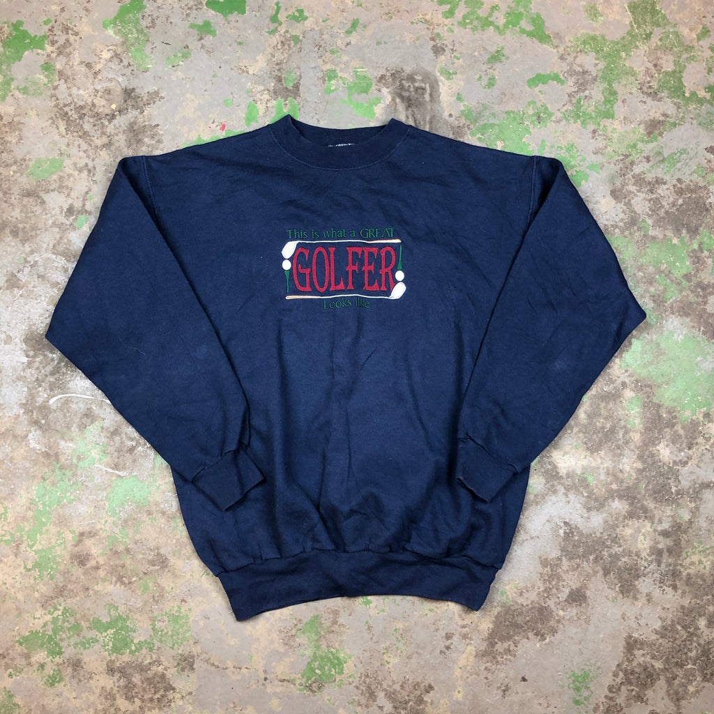 Embroidered golfer Crewneck