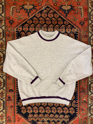 90s Purple Striped Crewneck - S