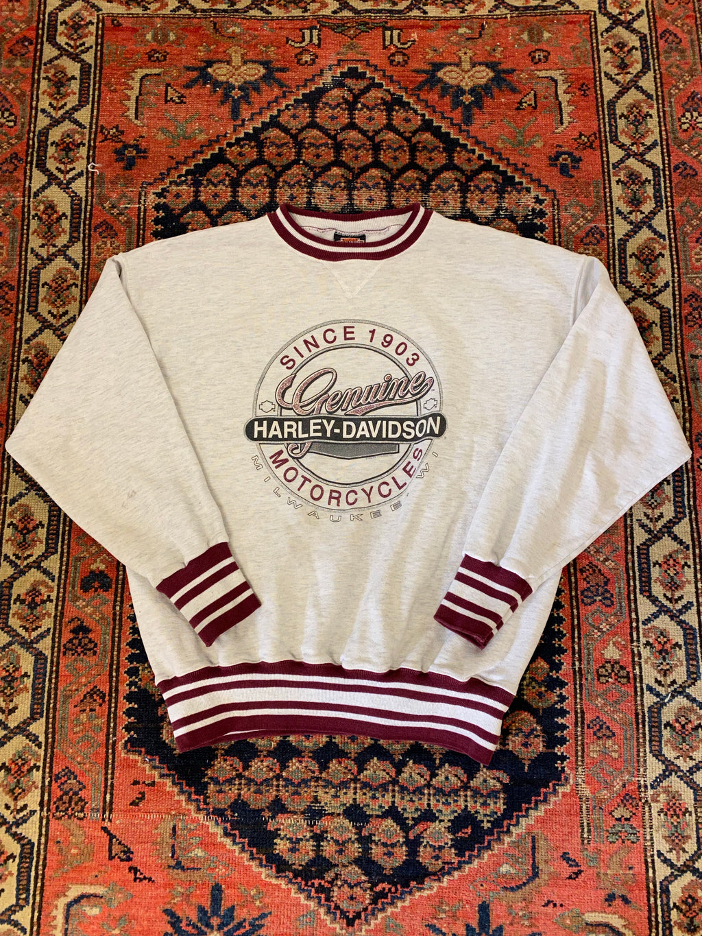 Vintage Front And Back Harley Davidson Crewneck - L