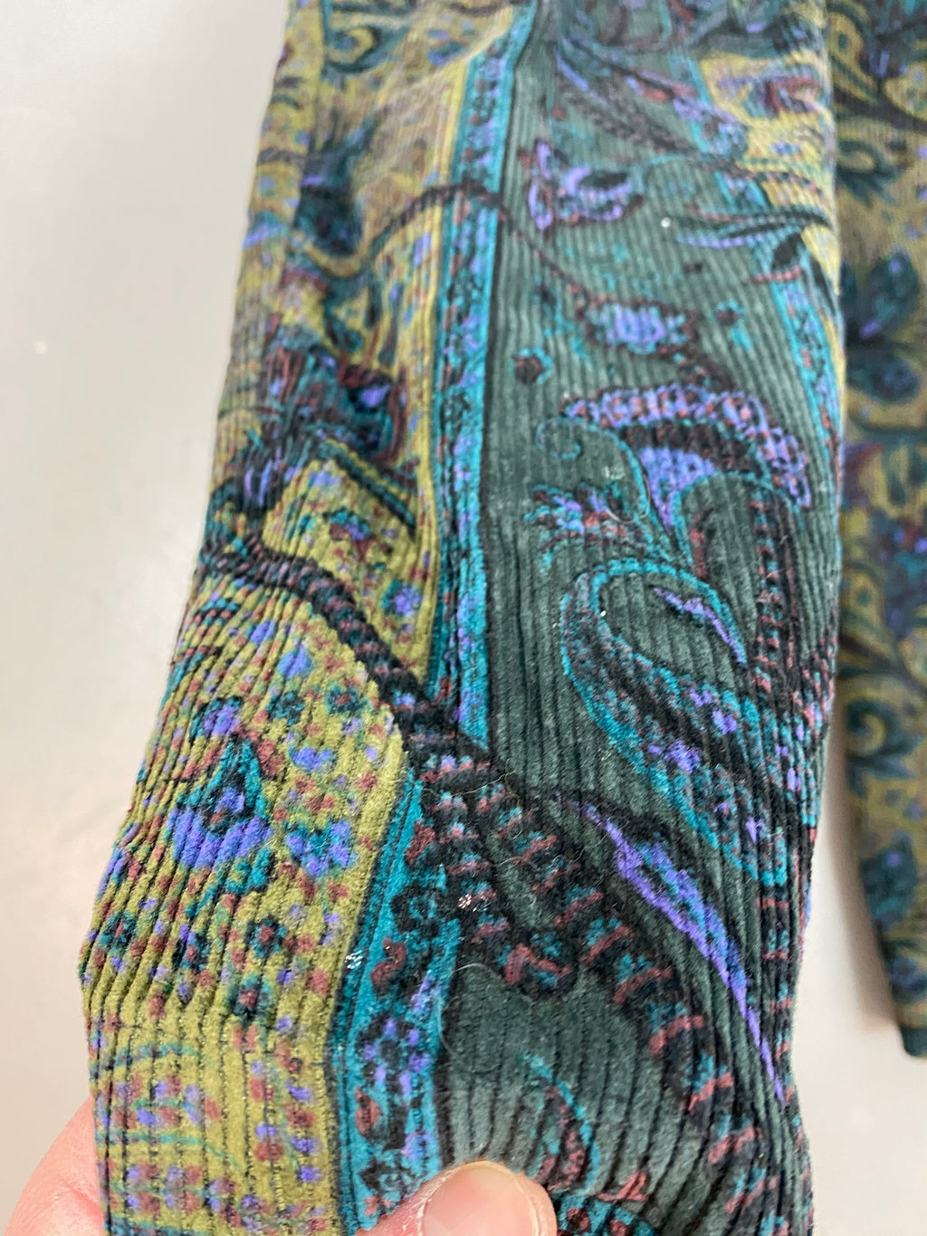 Paisley High waisted Corduroy Pants